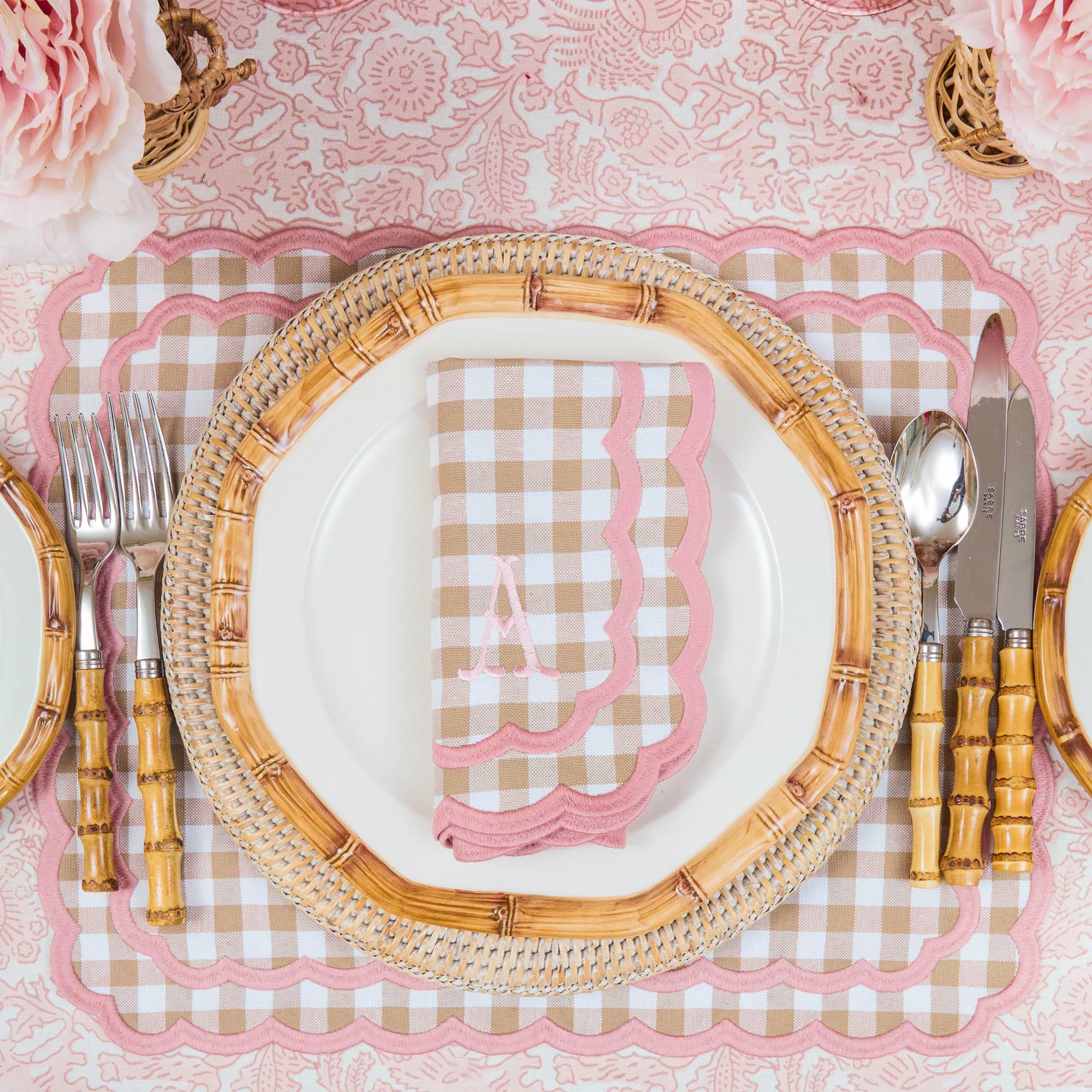 Putty & Pink Isla Gingham Napkins (Set of 4)