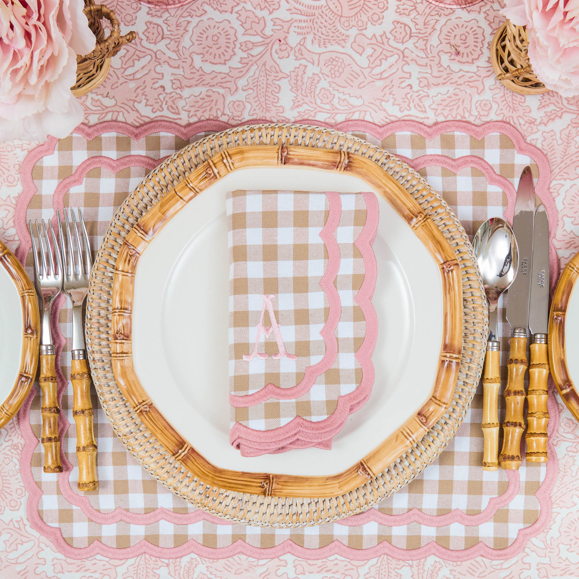 Putty & Pink Isla Gingham Napkins (Set of 4)