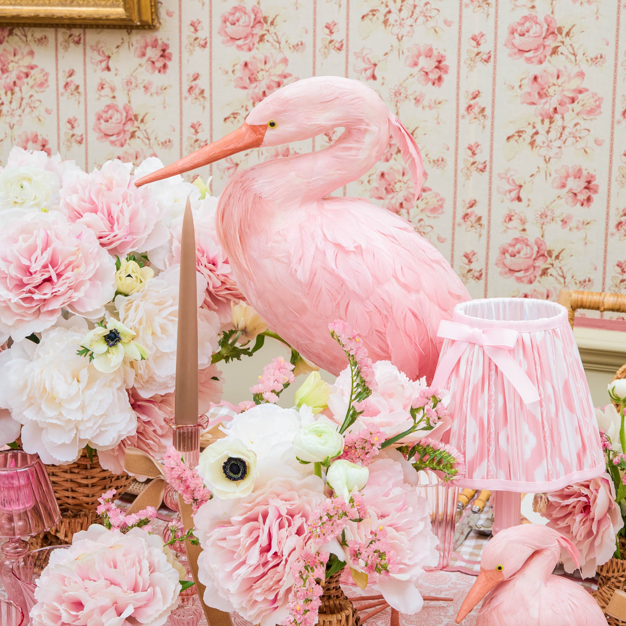 Pink Saskia Stork (Pair) - 60cm