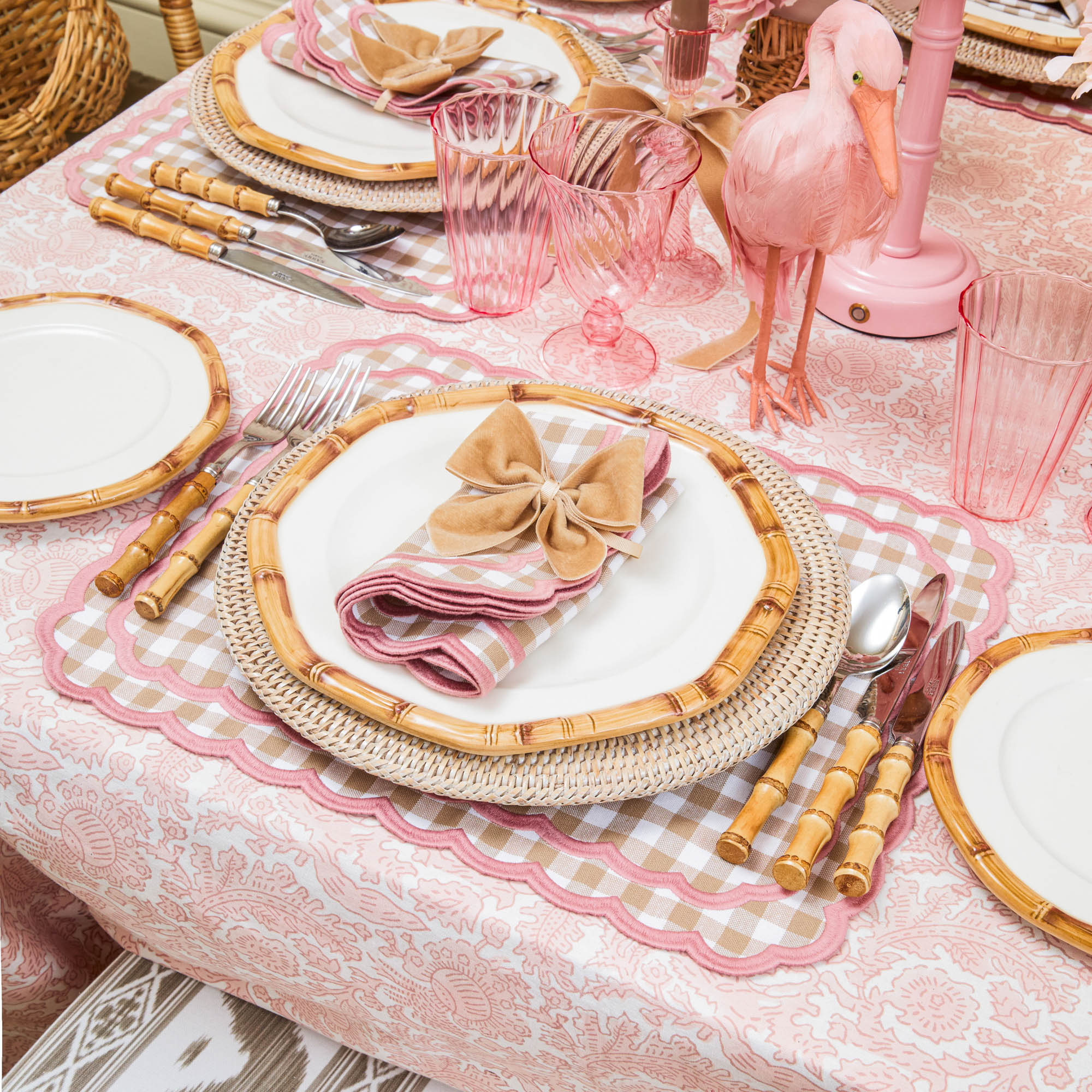 Putty & Pink Isla Gingham Napkins (Set of 4)