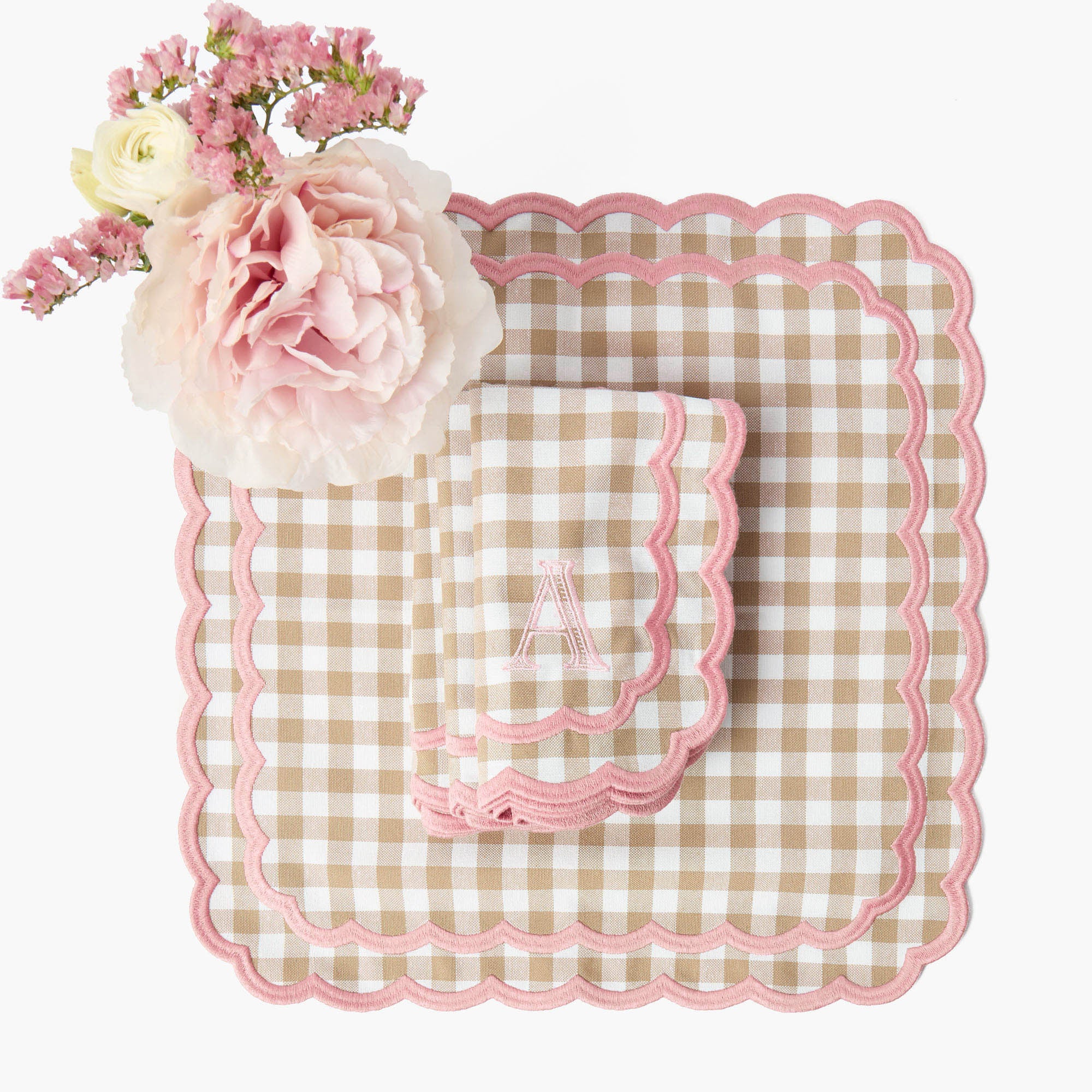 Putty & Pink Isla Gingham Napkins (Set of 4)