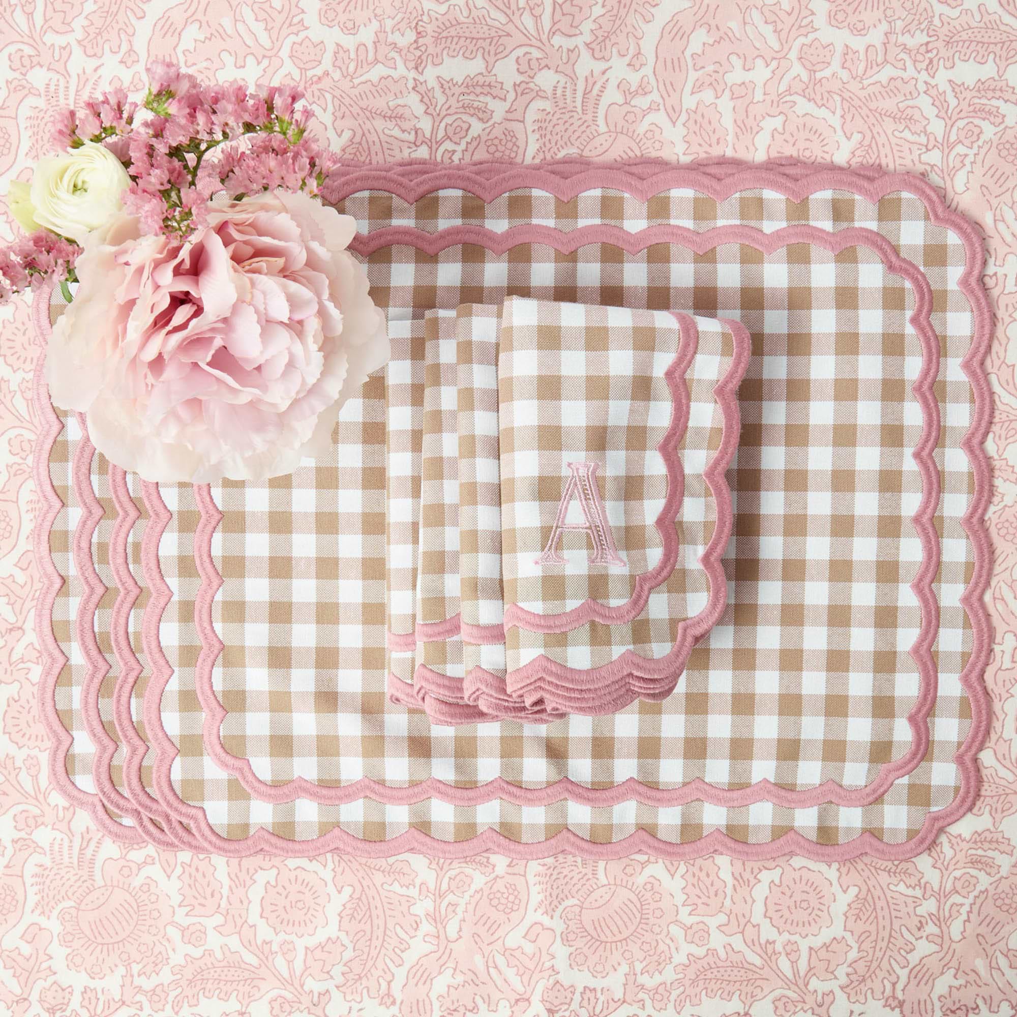 Putty & Pink Isla Gingham Napkins (Set of 4)