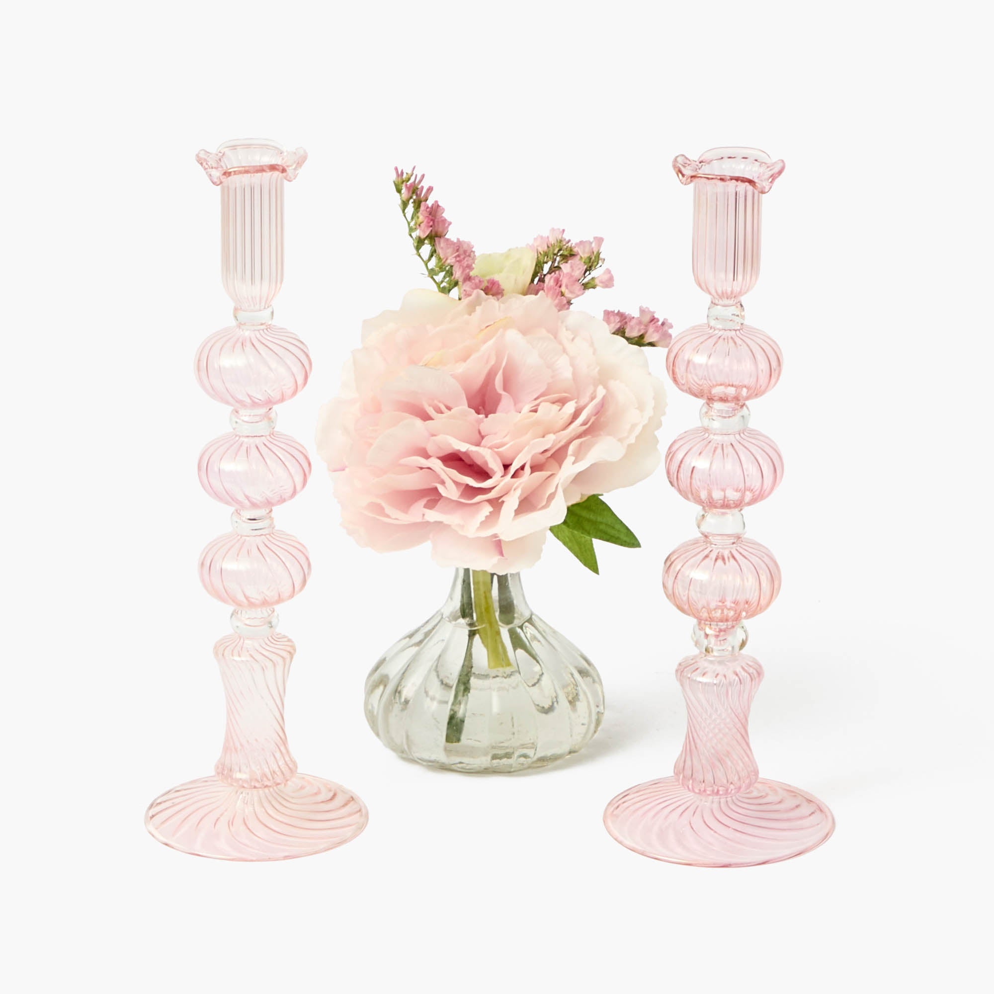 Pink Gisele Candle Holders (Pair)