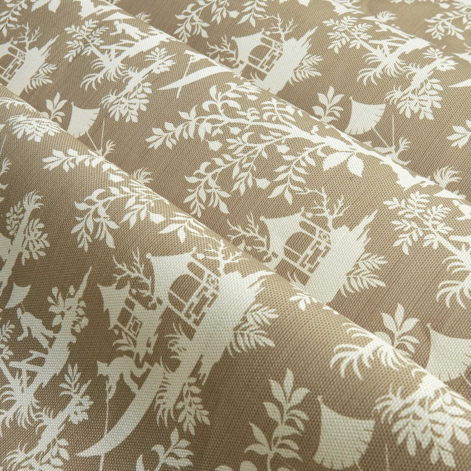 Putty Pagoda Garden Fabric - Mrs. Alice