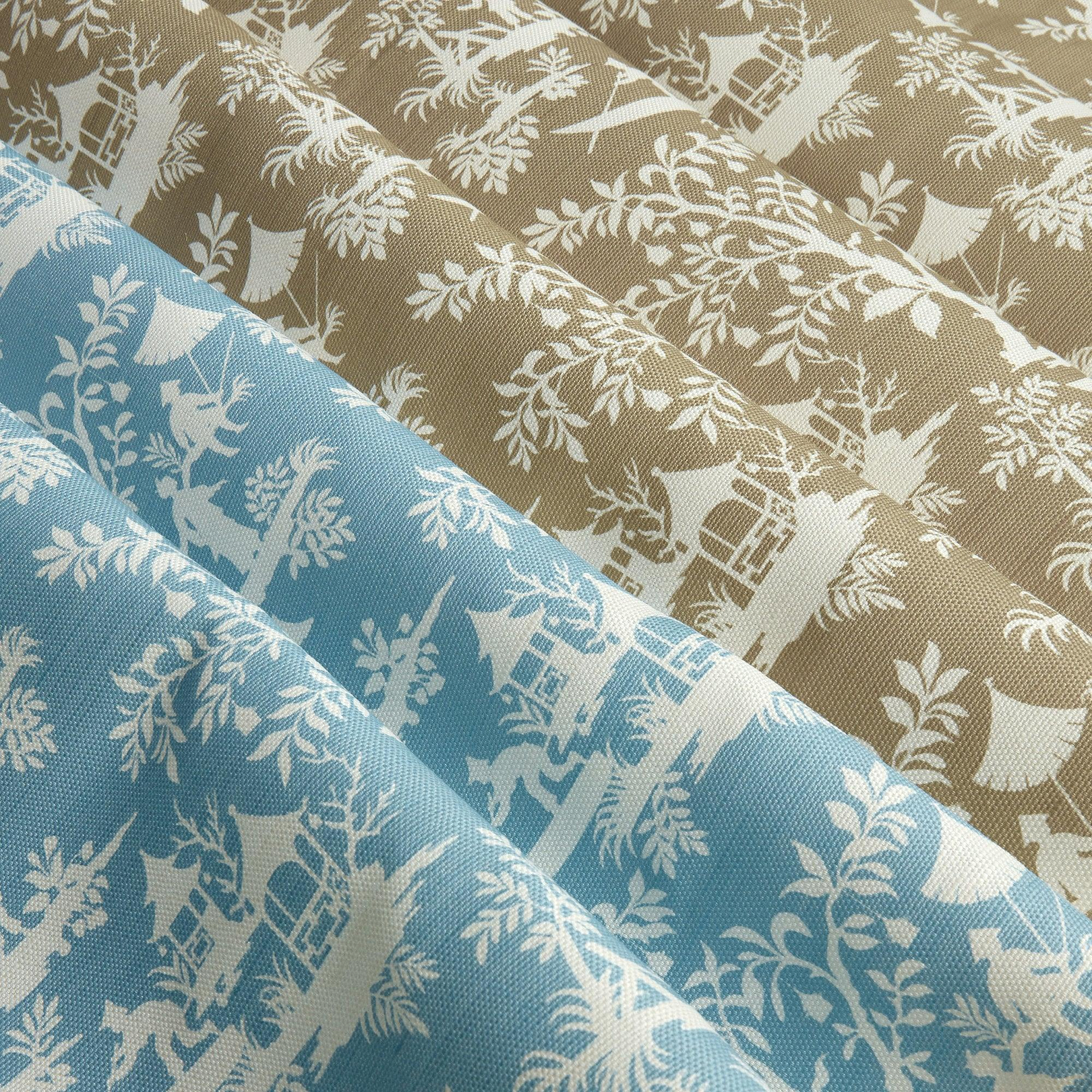 Putty Pagoda Garden Fabric - Mrs. Alice