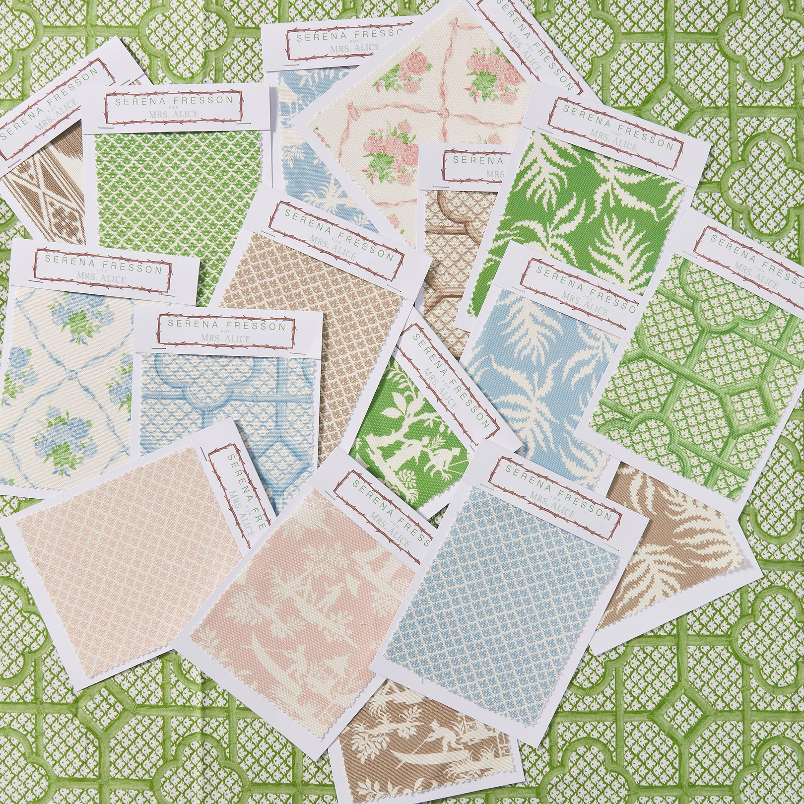 Putty Pagoda Garden Fabric - Mrs. Alice
