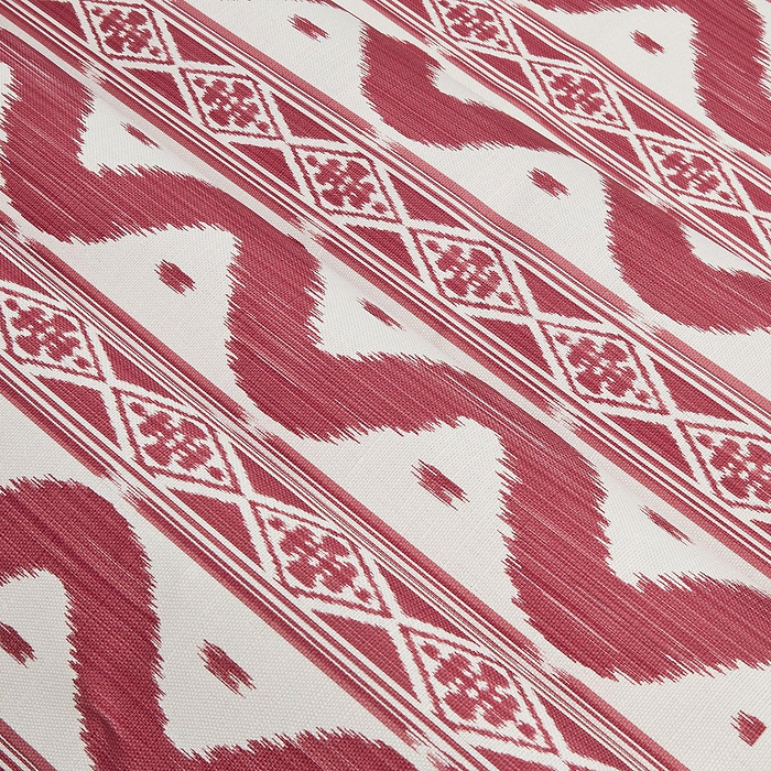 Raspberry Pink Ikat Stripe Fabric