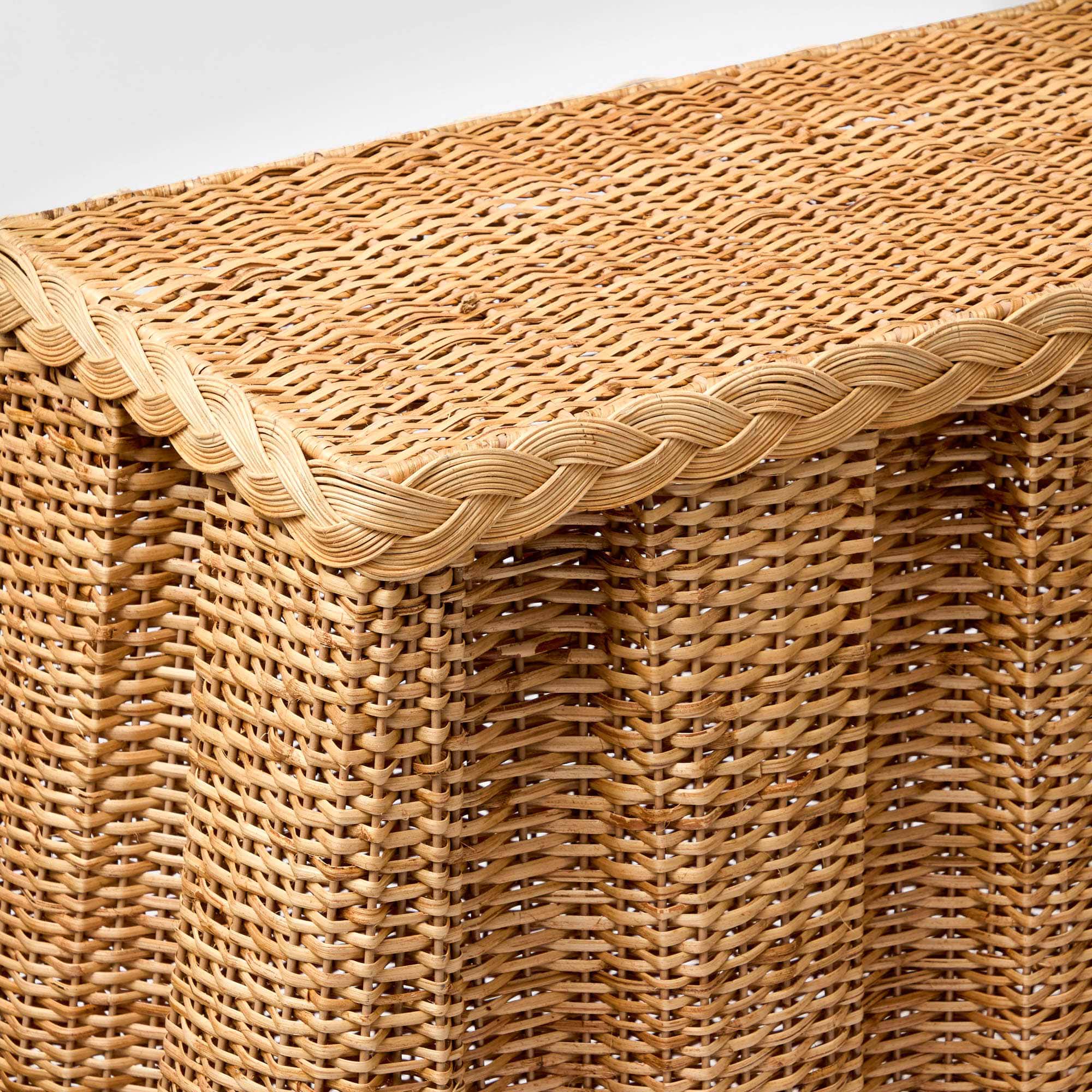 Bettina Box Pleated Rattan Console Table