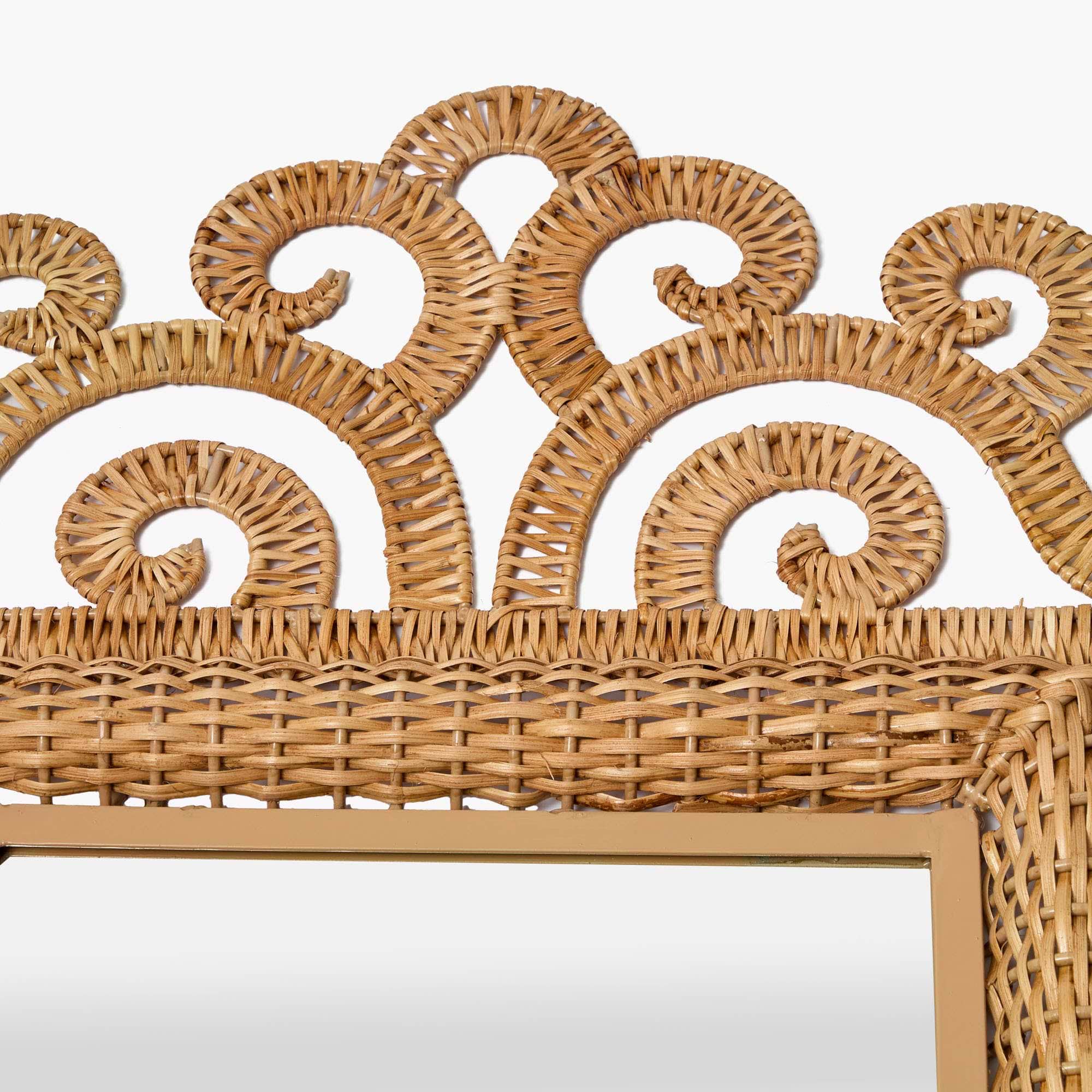 The Medium Grand Rattan Mirror