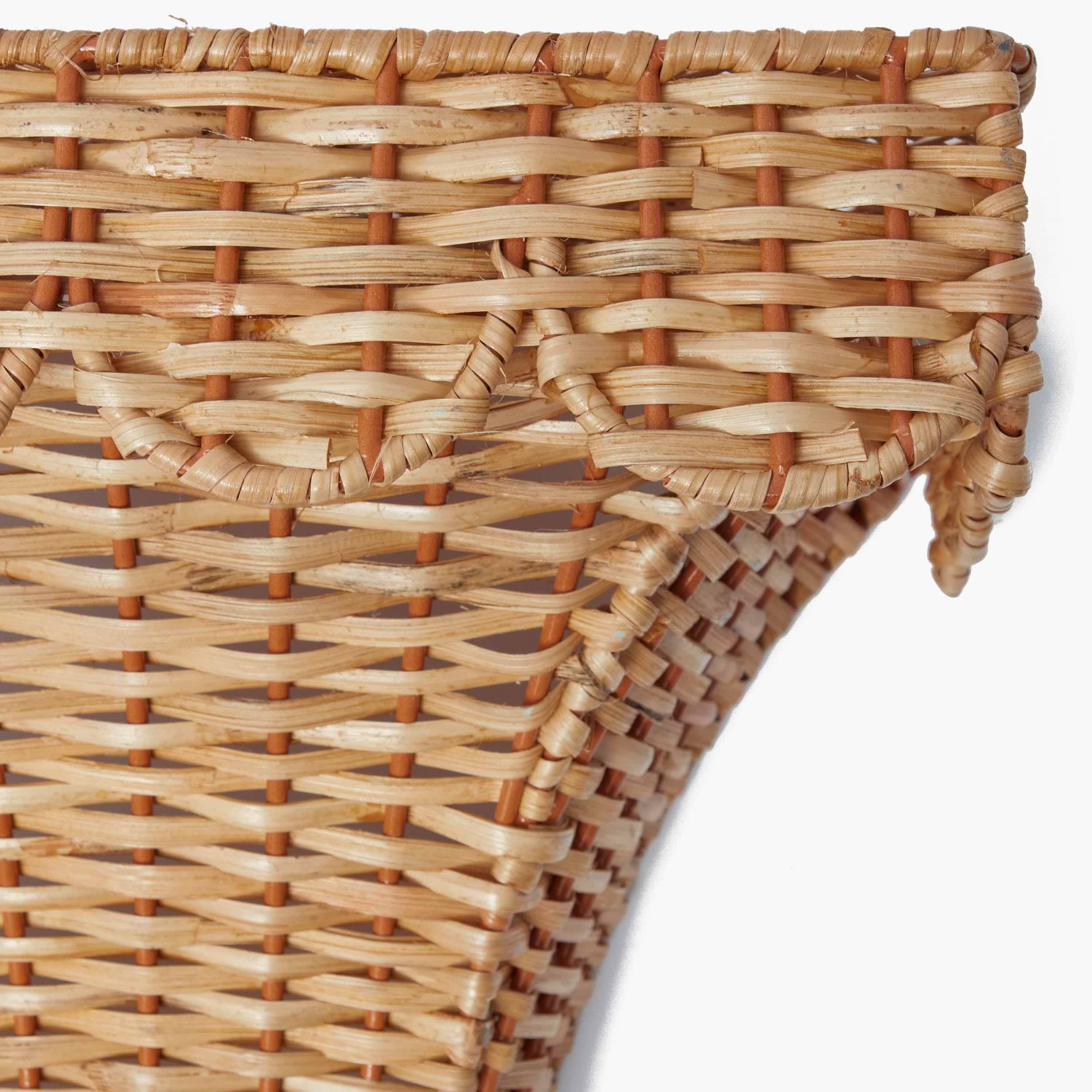 Rectangular Rattan Wall Sconce