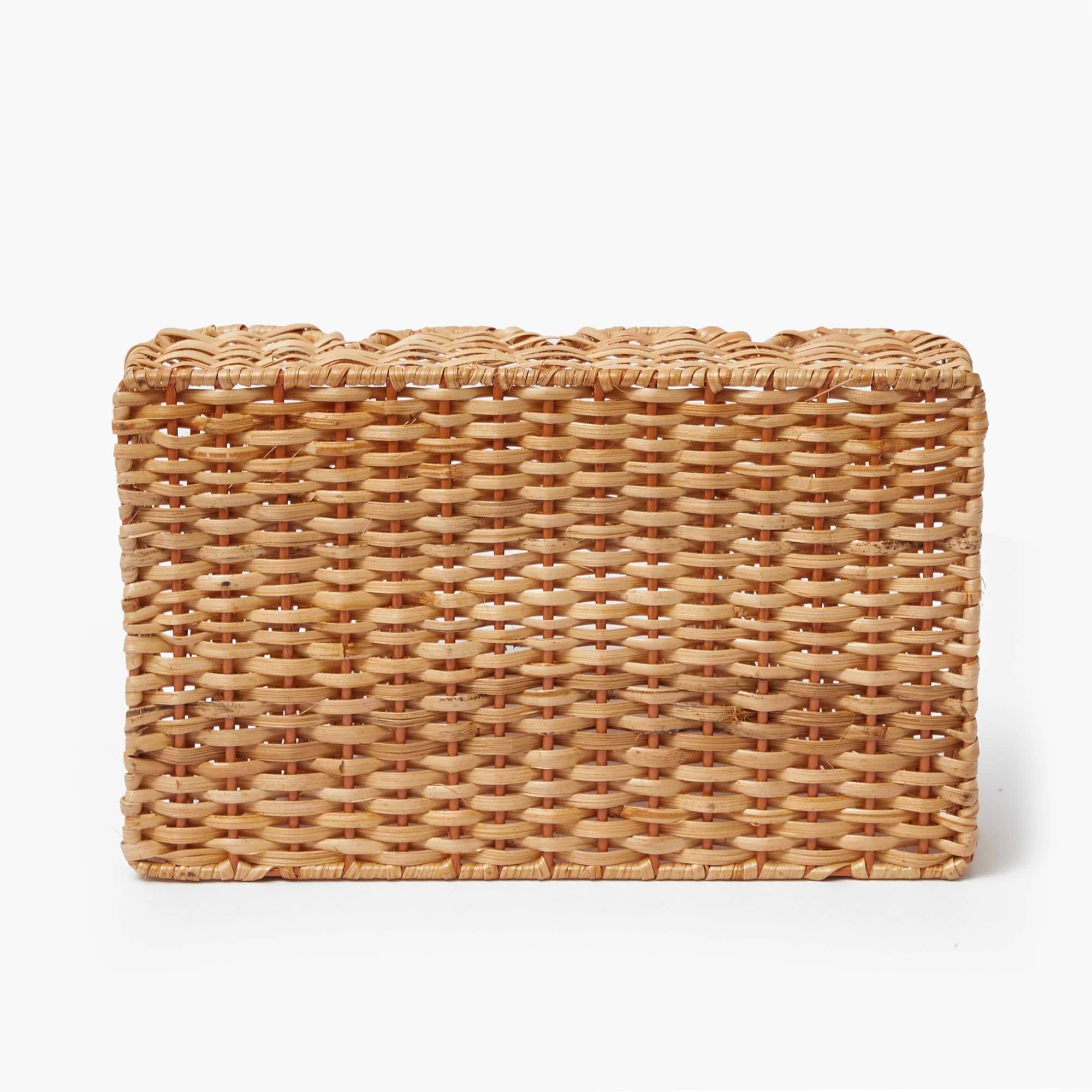 Rectangular Rattan Wall Sconce