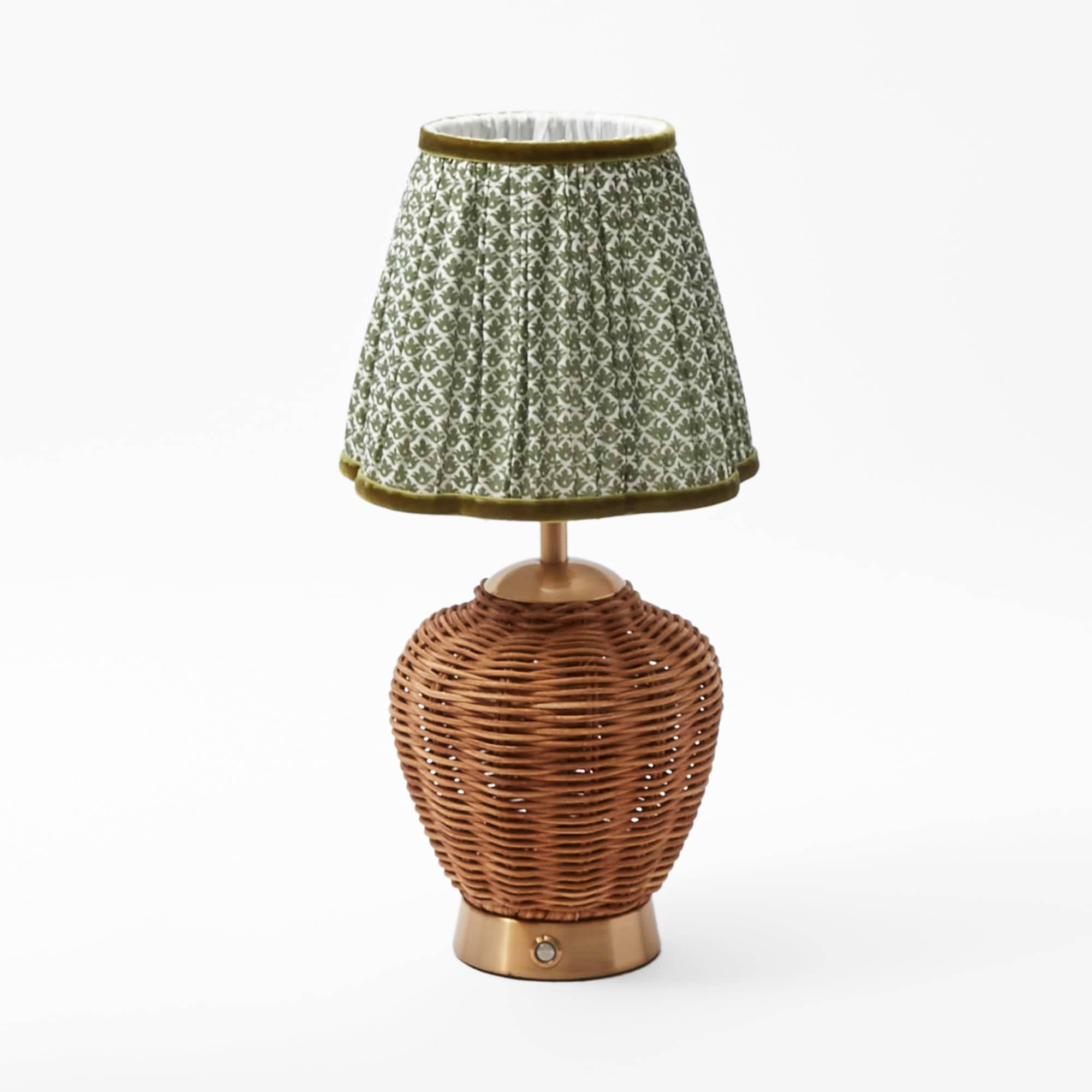 Olive Lotus Lampshade (18cm)