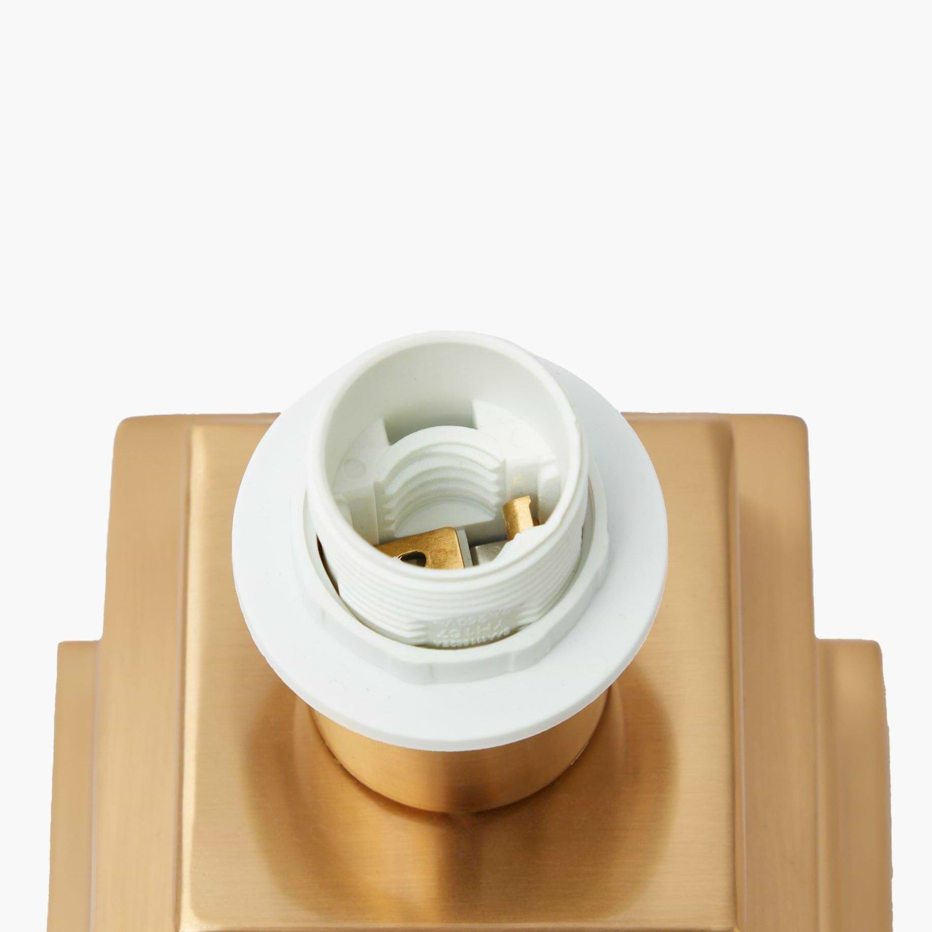 Square Rechargeable Lamp with Cream Shade (15cm)