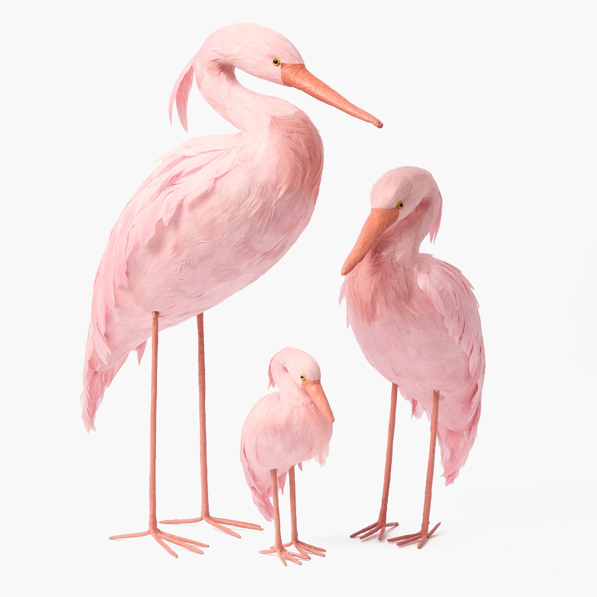 Pink Saskia Stork (Pair) - 60cm