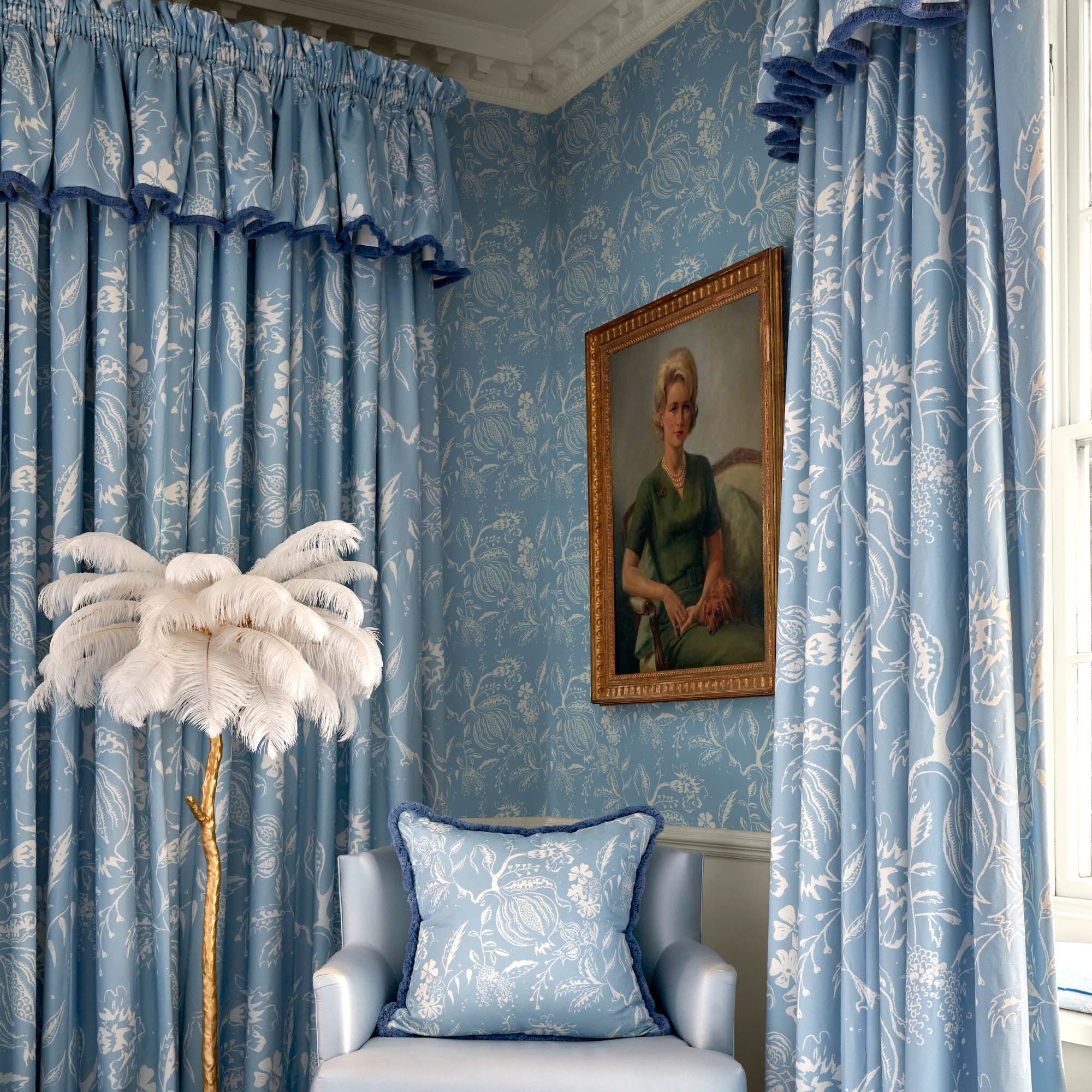 Blue Chelsea Square Wallpaper