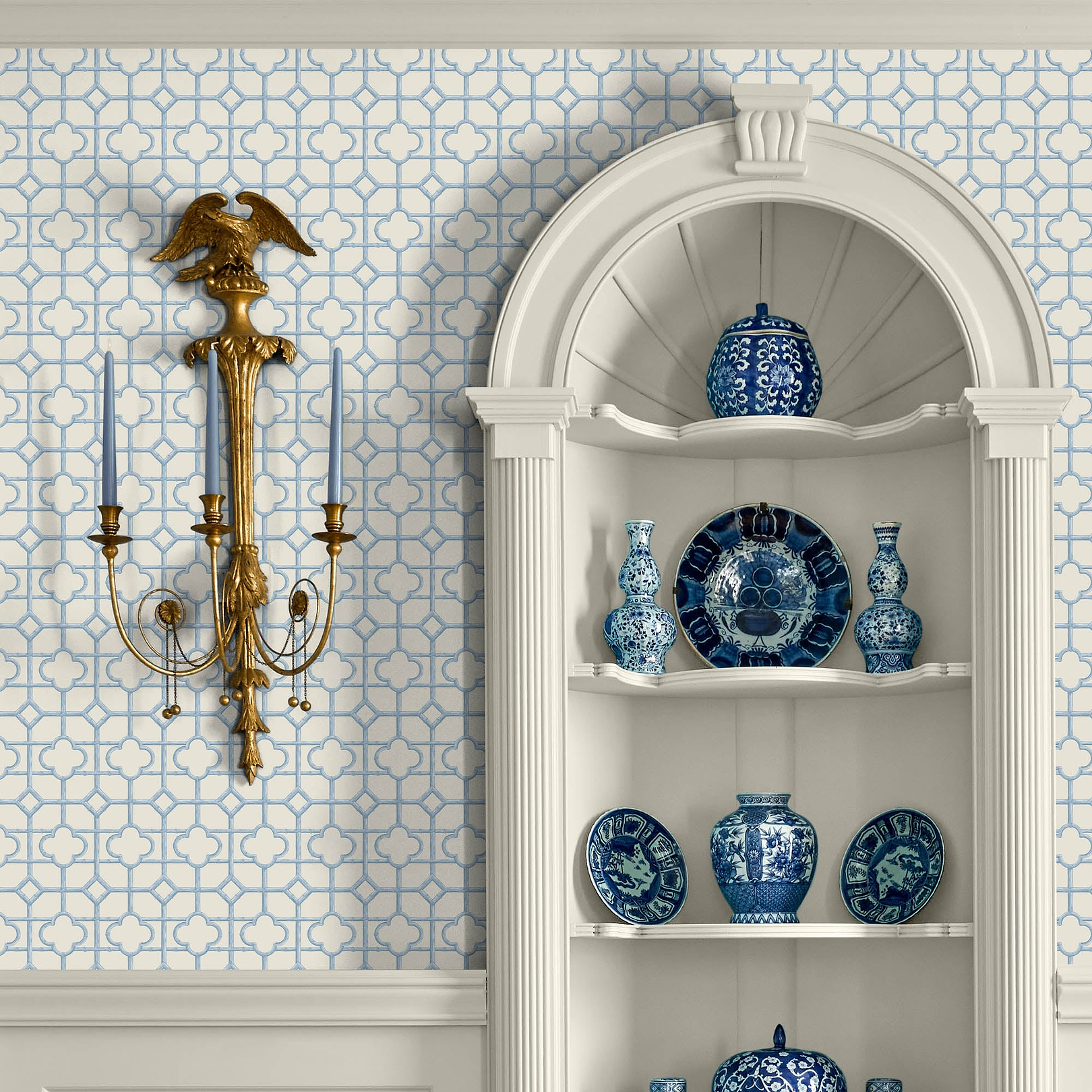 Blue Shaded Bamboo Wallpaper | Wallpaper | Mrs. Alice