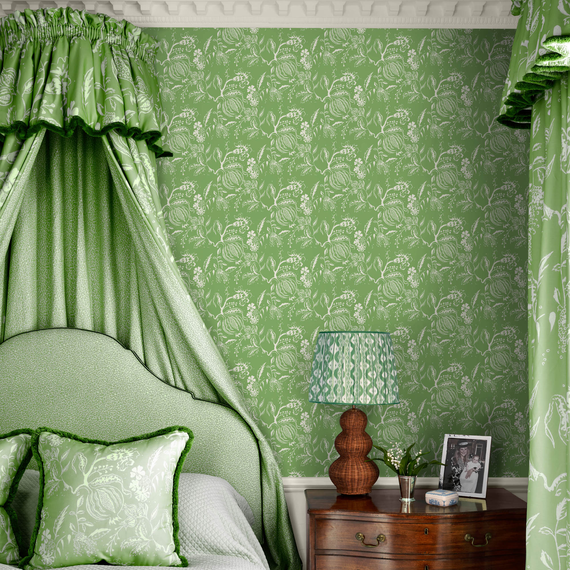 Green Ikat Lampshade (40cm)
