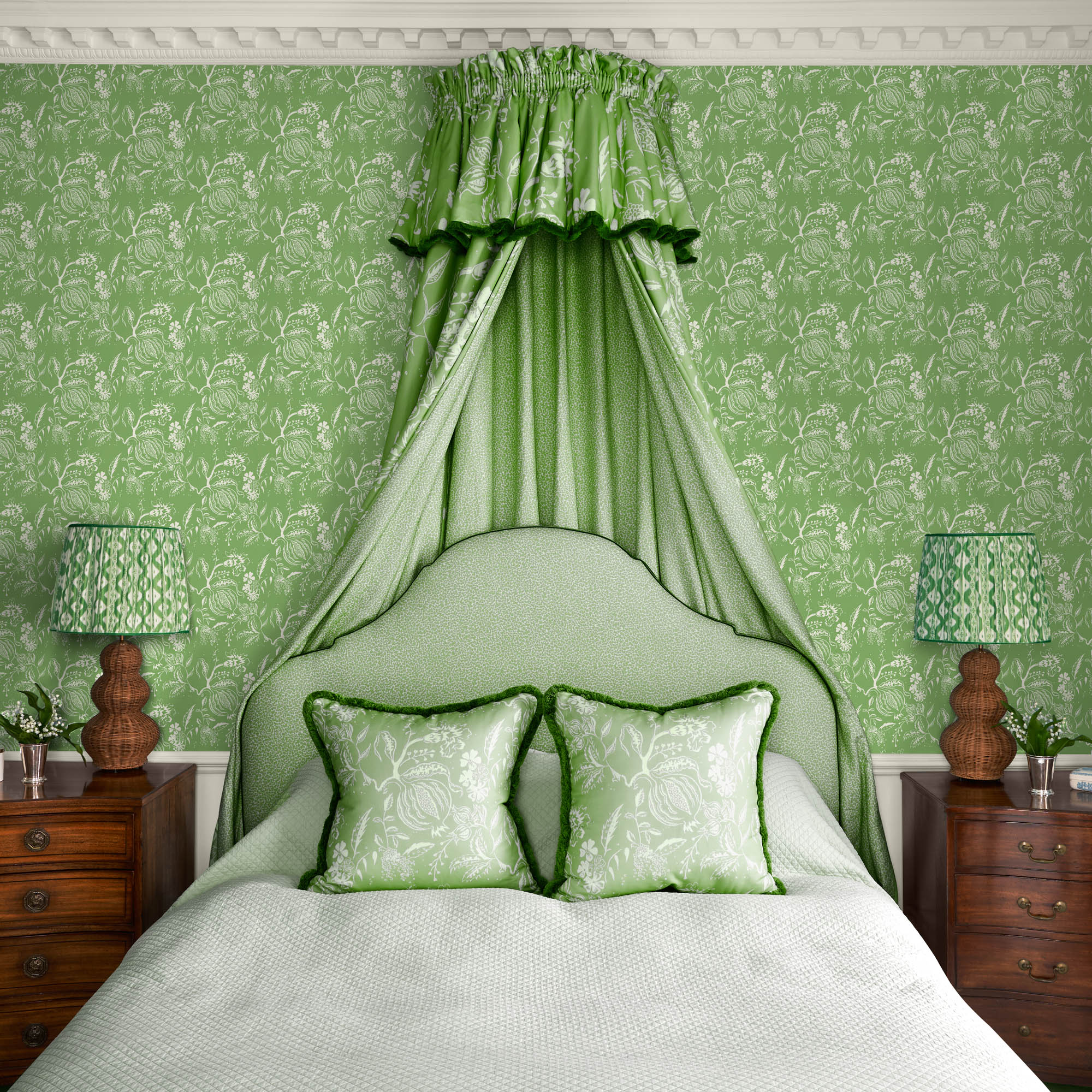 Green Ikat Lampshade (40cm)
