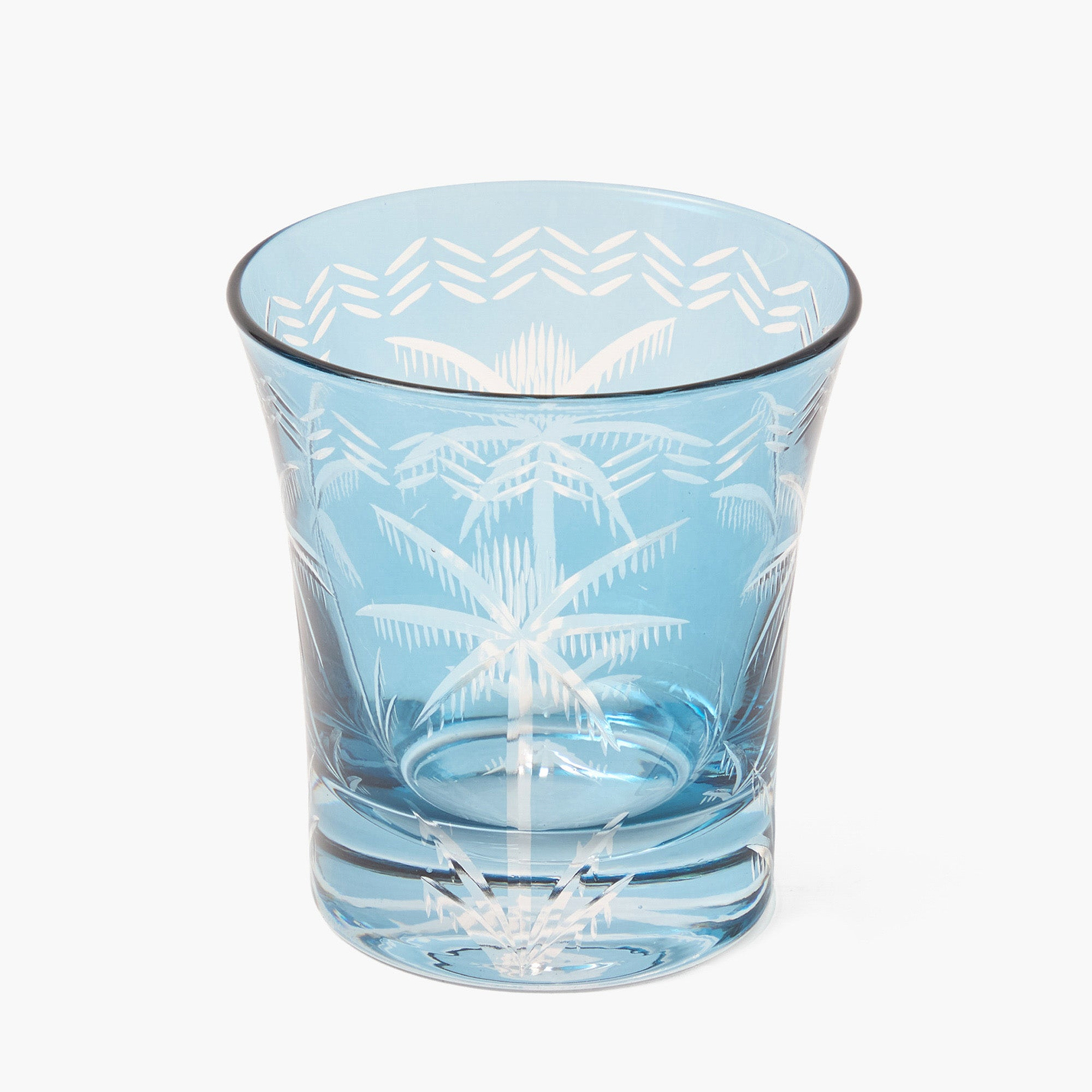 Blue Palm Glassware (Set of 8)