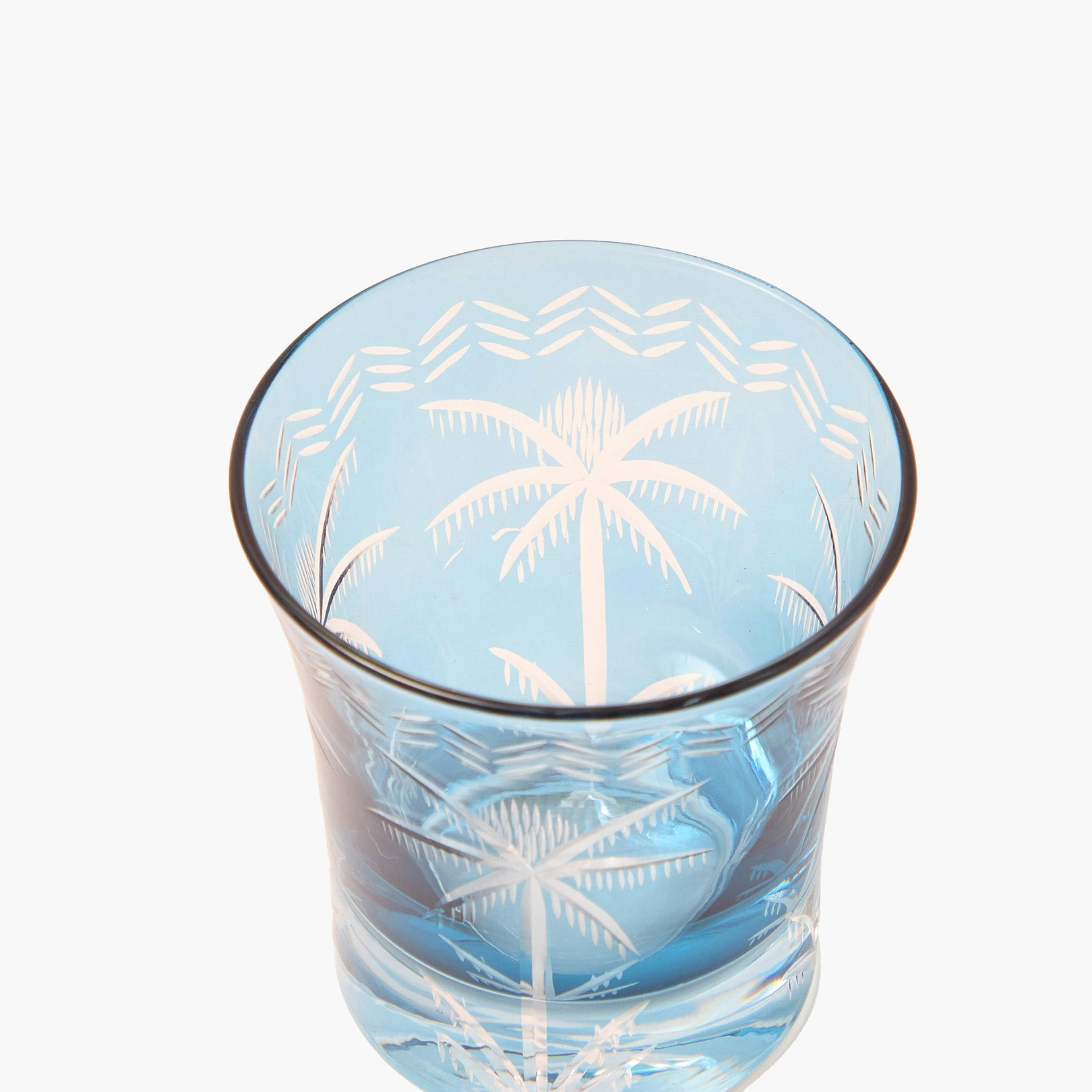 Blue Palm Glassware (Set of 8)
