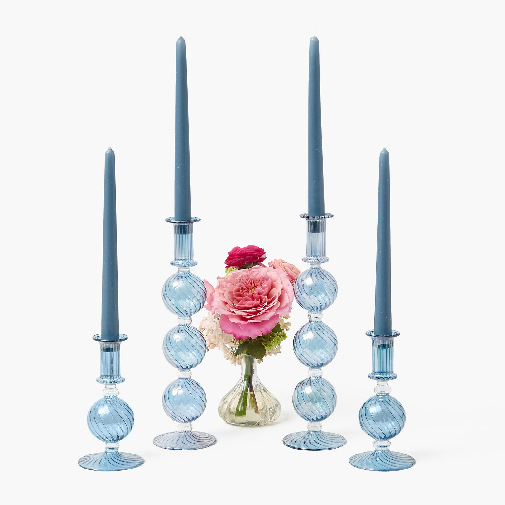 Camille Azure Candle Set (Dusty Blue)