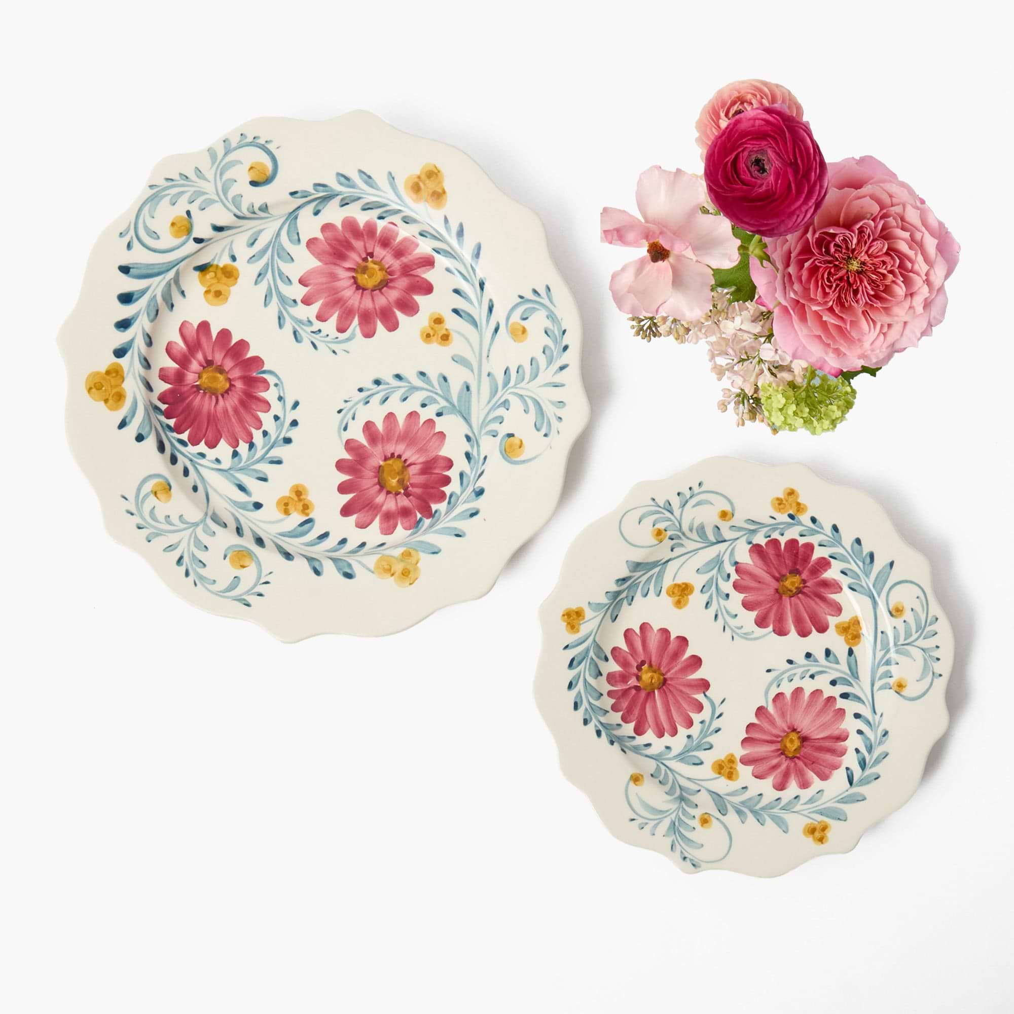 Pink Flowers Starter Plate