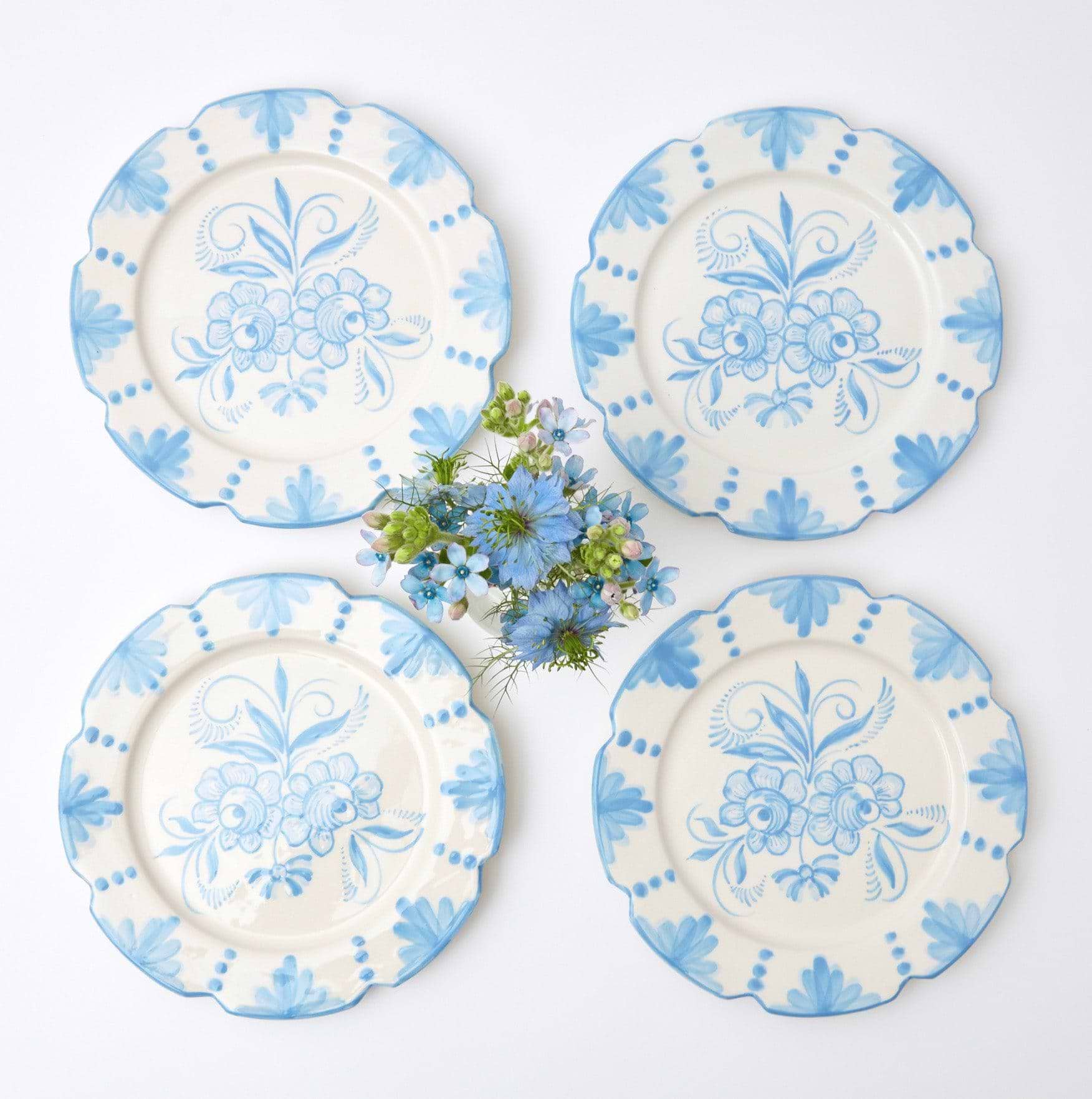 Seville Blue Gardênia Starter Plate (set of 4) - Mrs. Alice