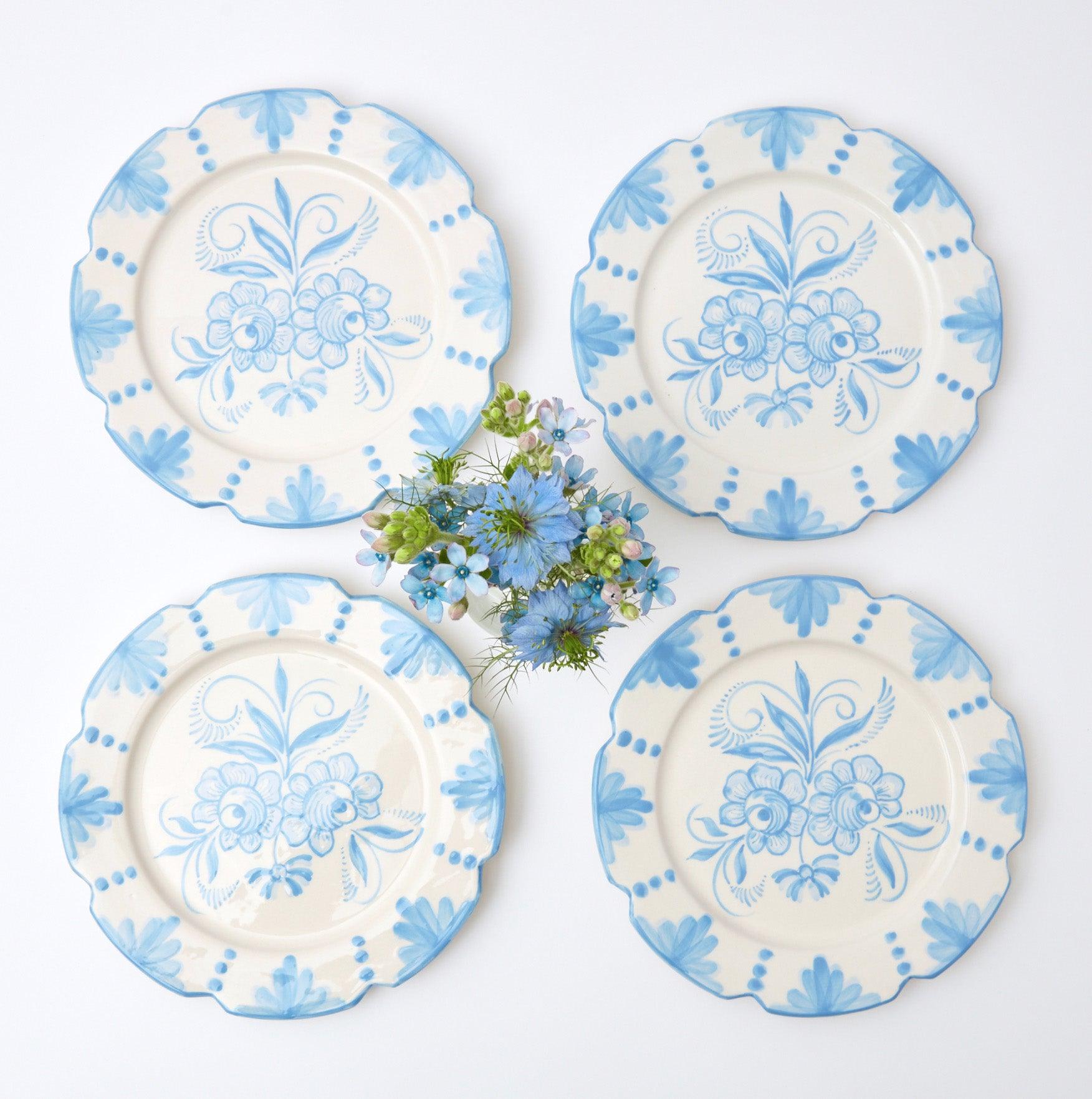Seville Blue Gardênia Starter Plate (set of 4) - Mrs. Alice