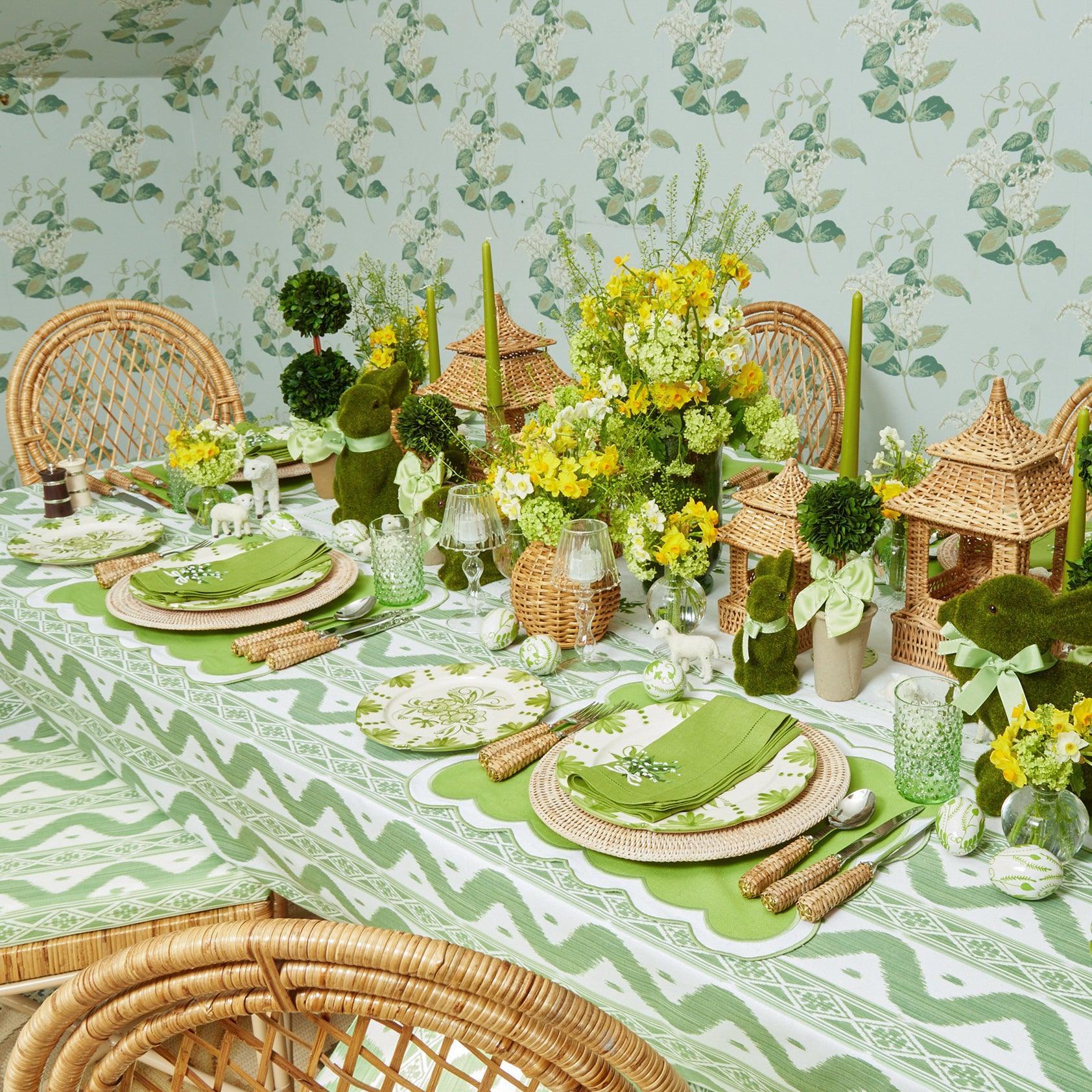 Seville Green Gardênia Starter Plates (Set of 4) - Mrs. Alice