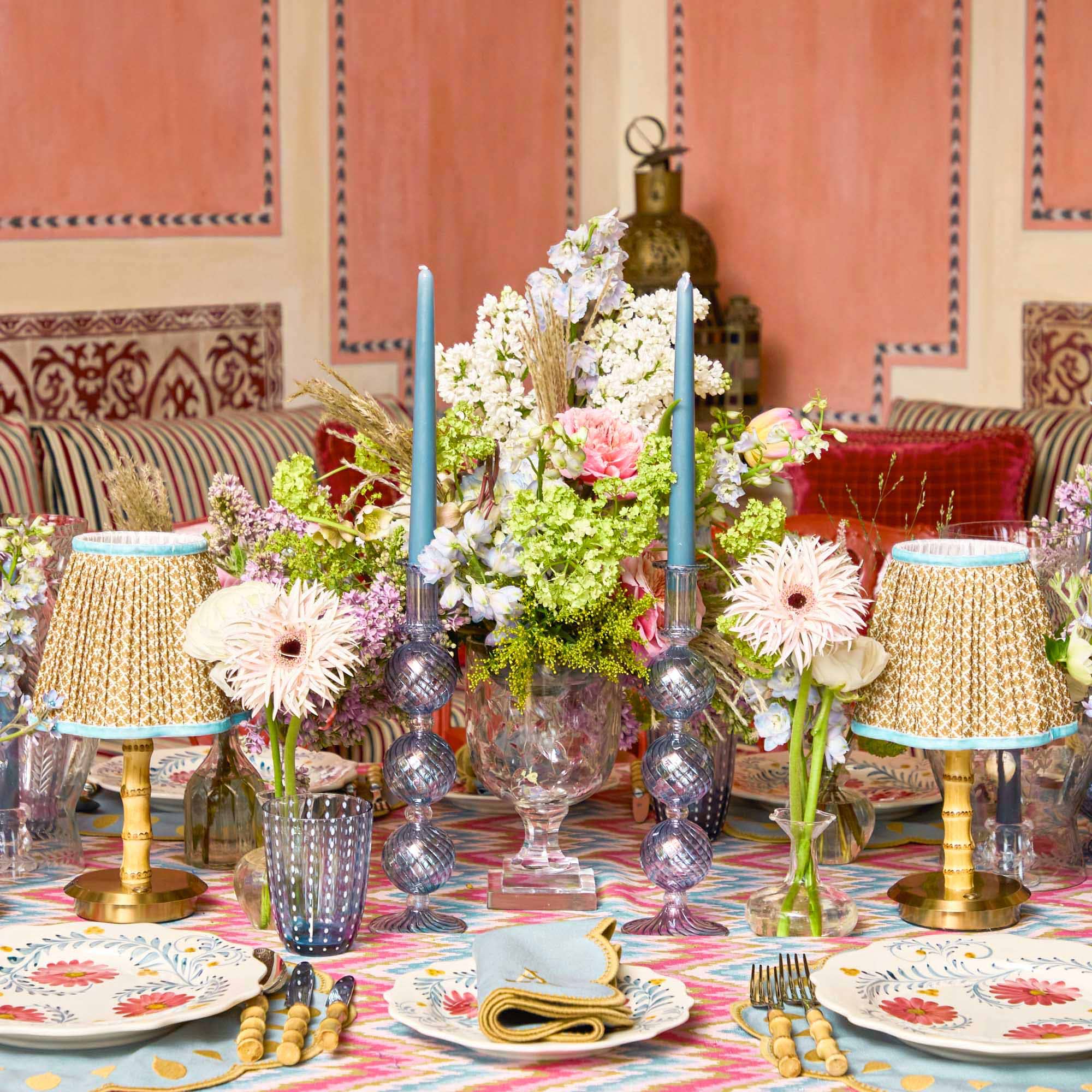 Pink Flowers Starter Plate