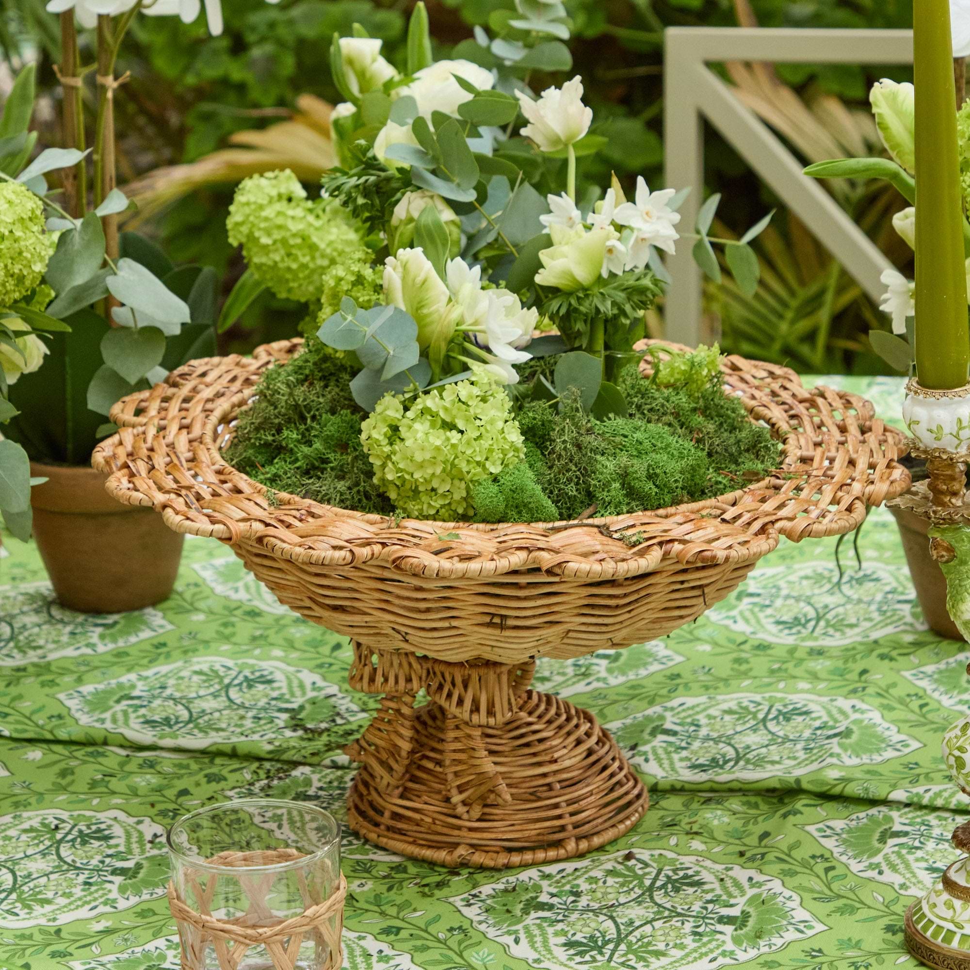 Luciana Bow Rattan Scalloped Bowl