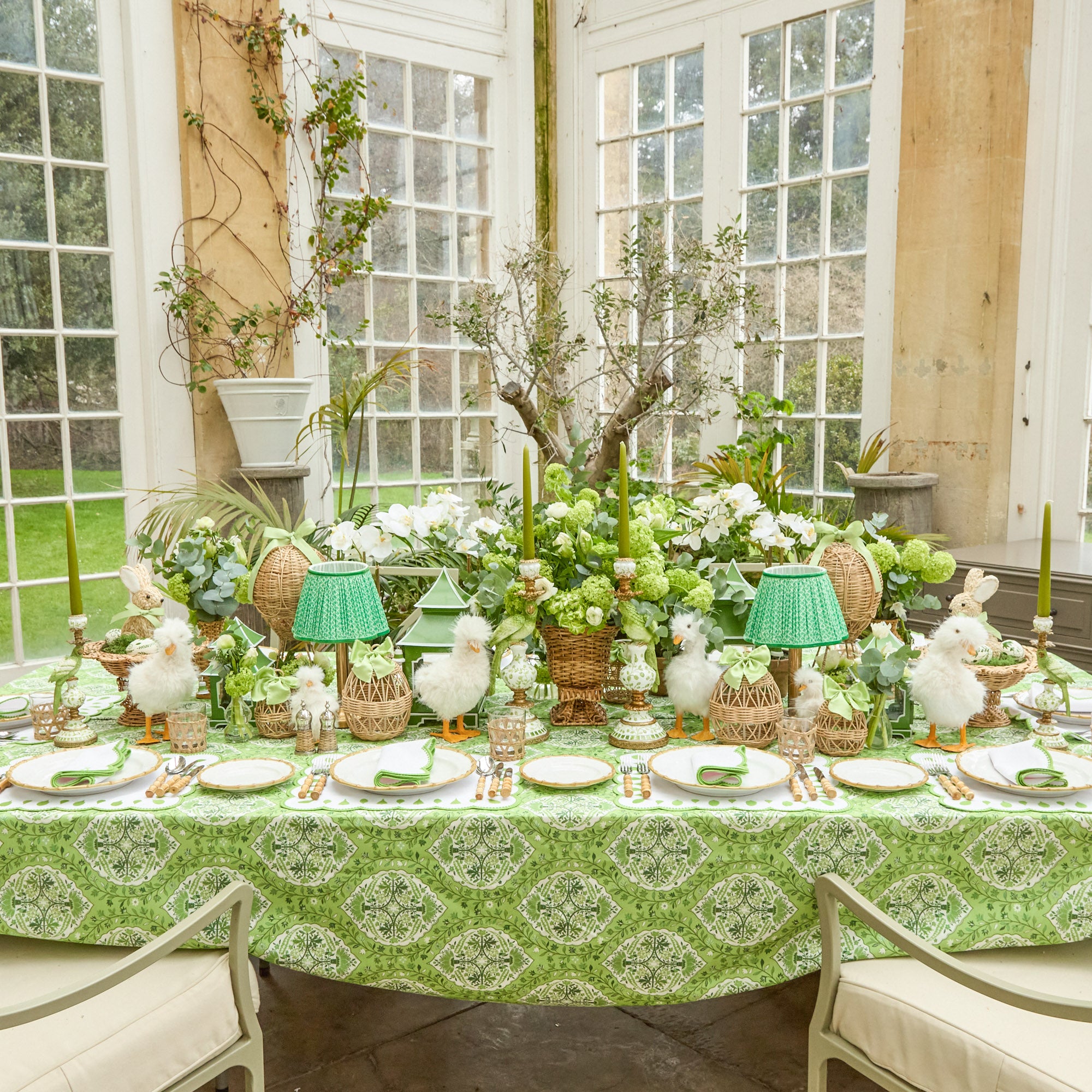 Small Green Parrot Candle Holders (Pair)