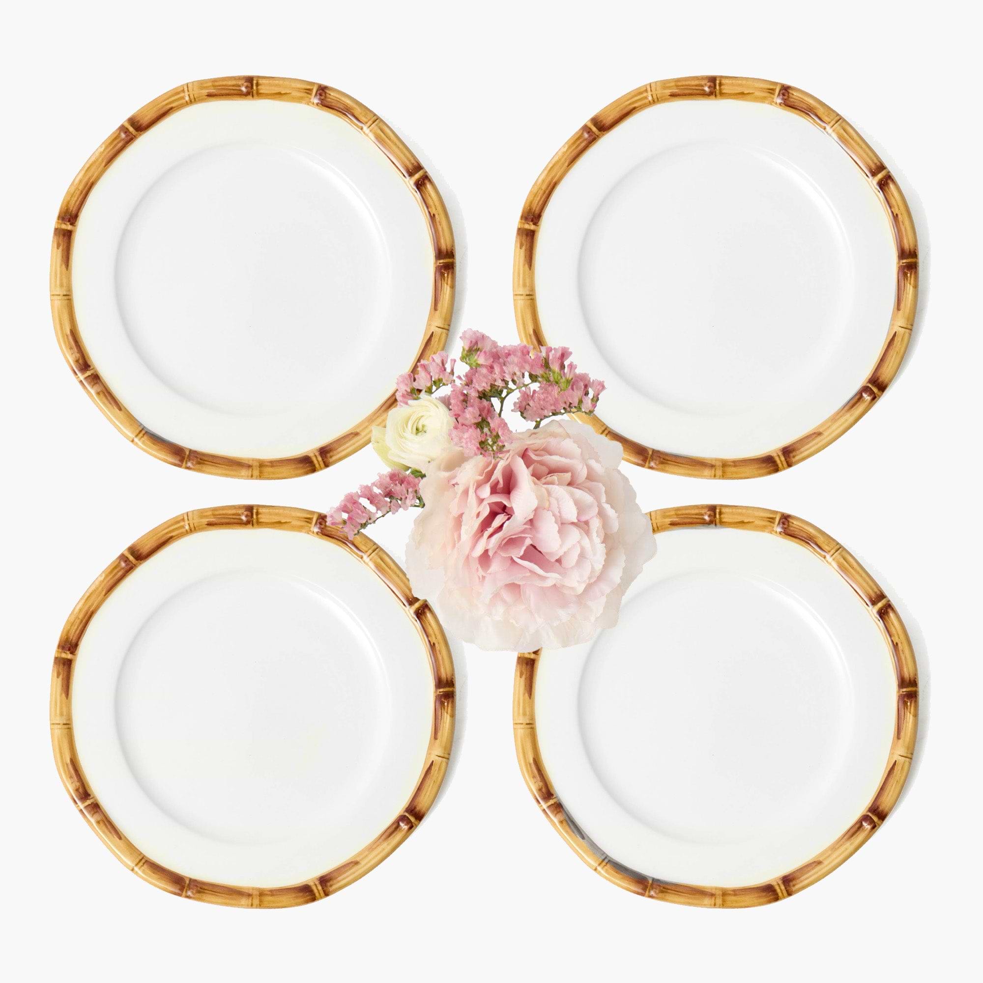 Geometric Bamboo Starter Plate (set of 4)