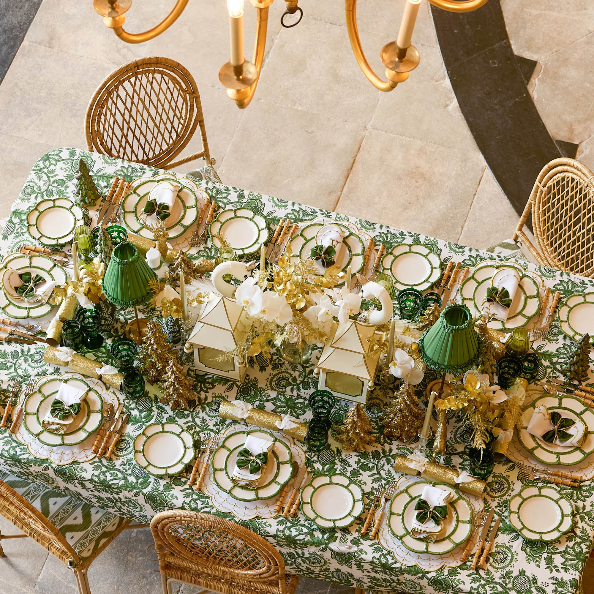 Large Gold Glitter Christmas Tree (Pair)