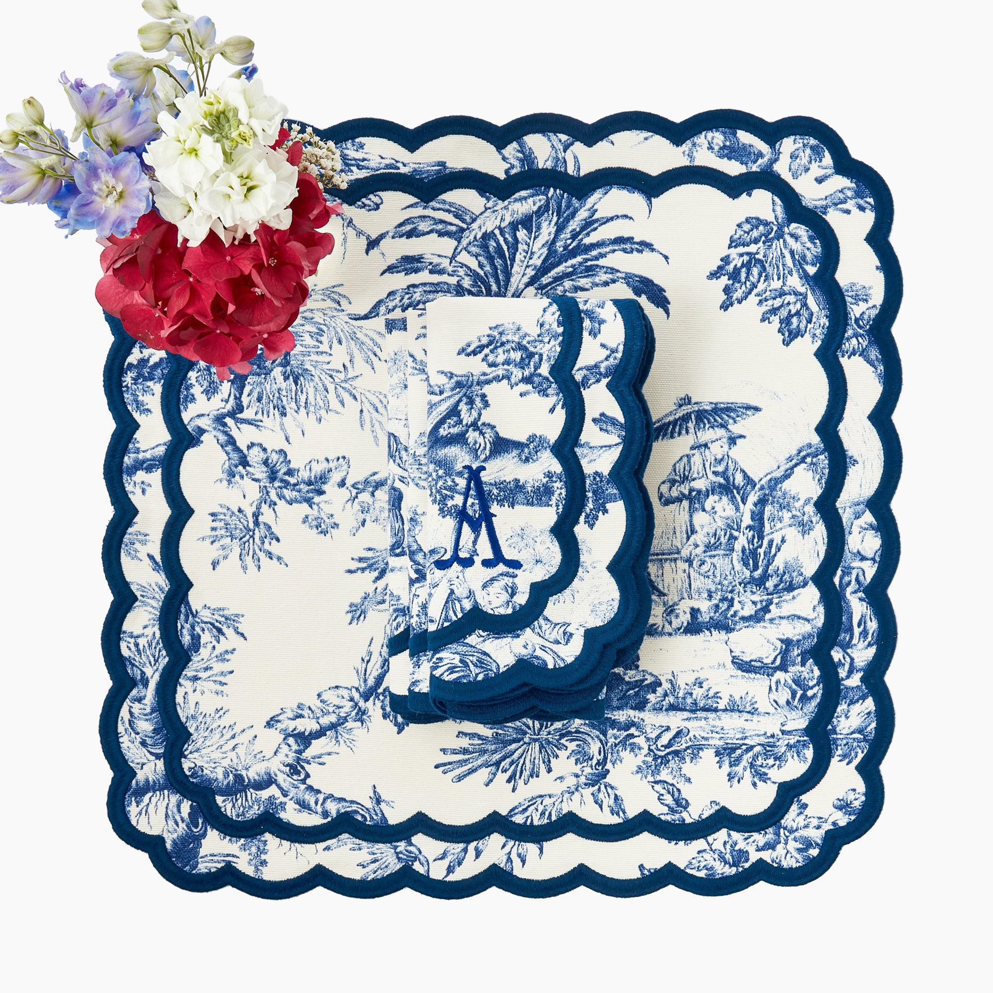 Isla Blue Toile Napkins (Set of 4)