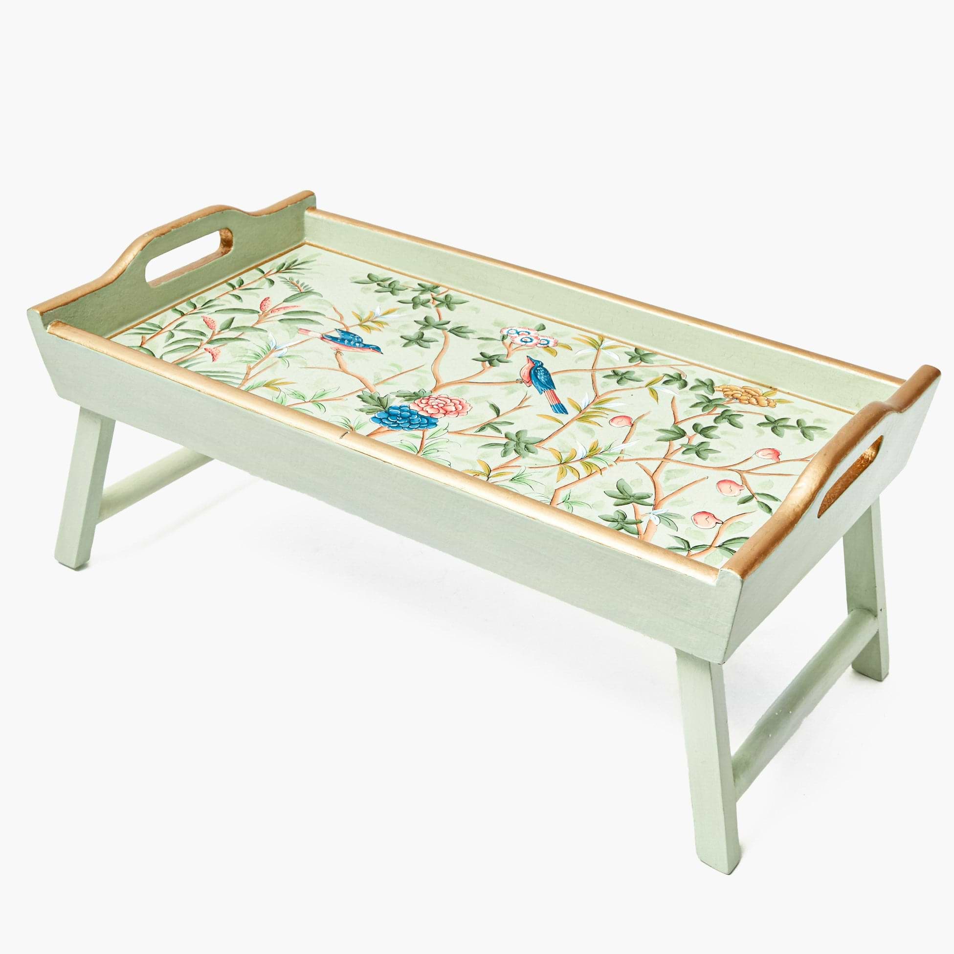 Green Chinoiserie Folding Tray