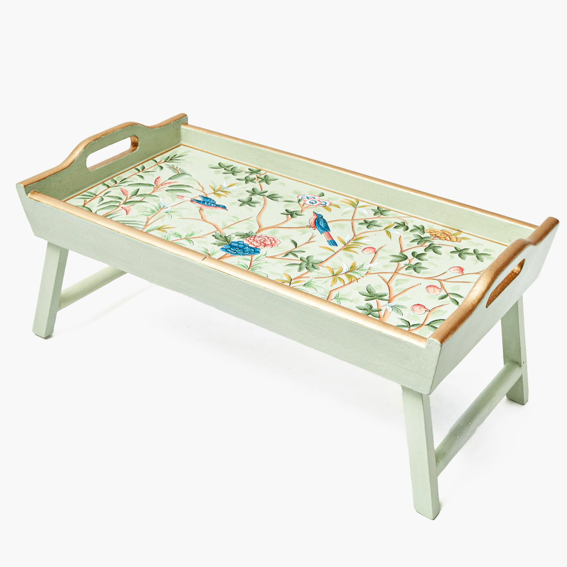 Green Chinoiserie Folding Tray