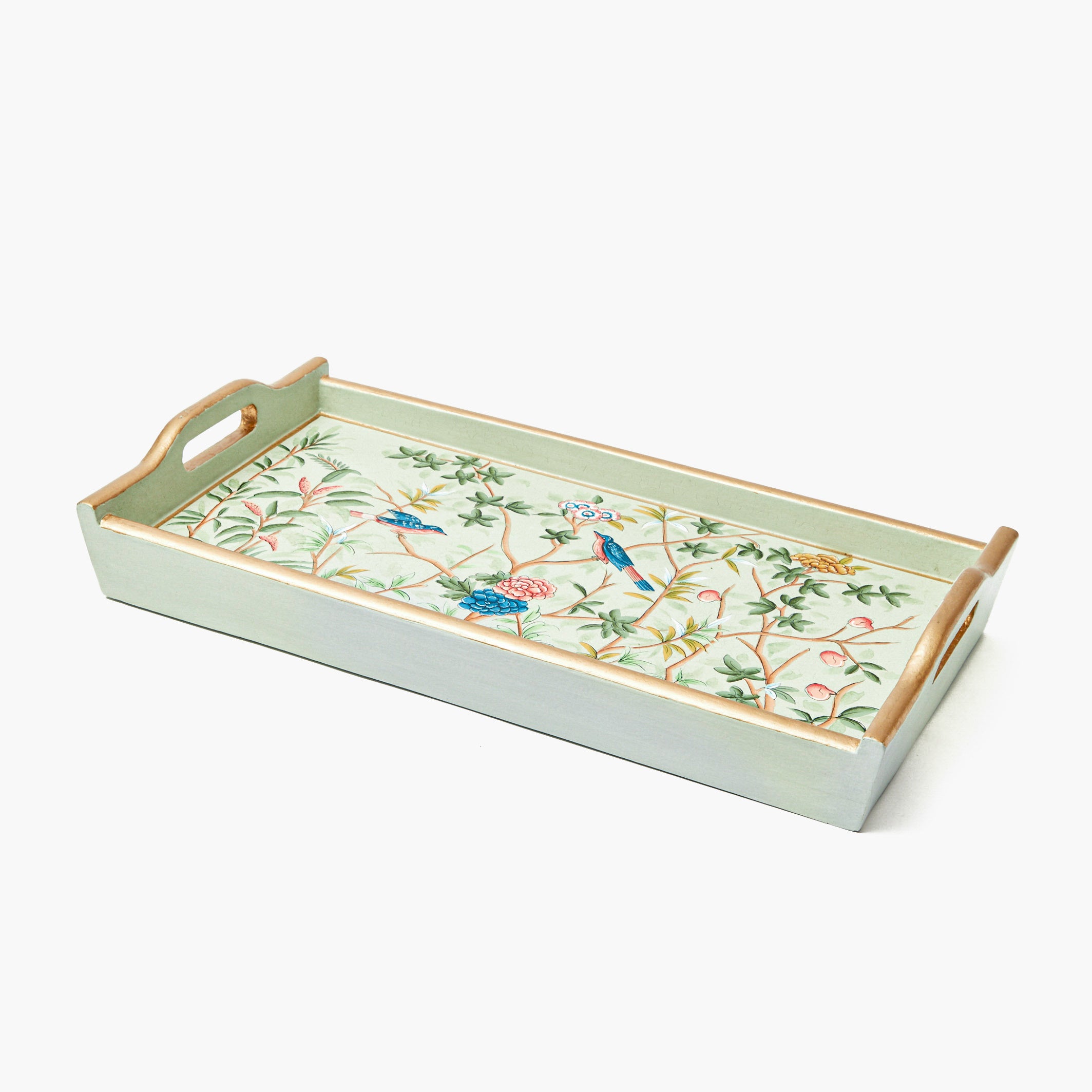 Green Chinoiserie Folding Tray