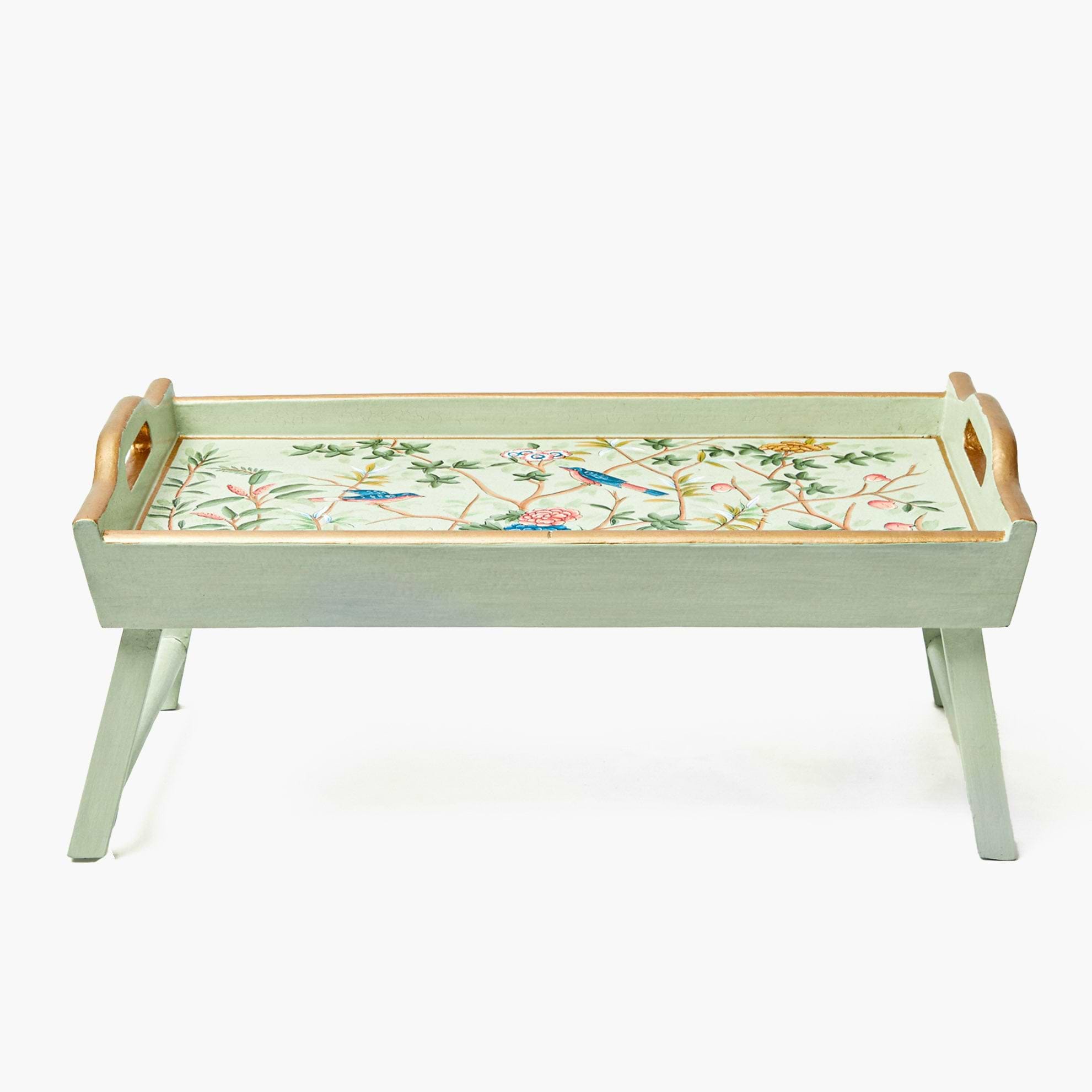 Green Chinoiserie Folding Tray