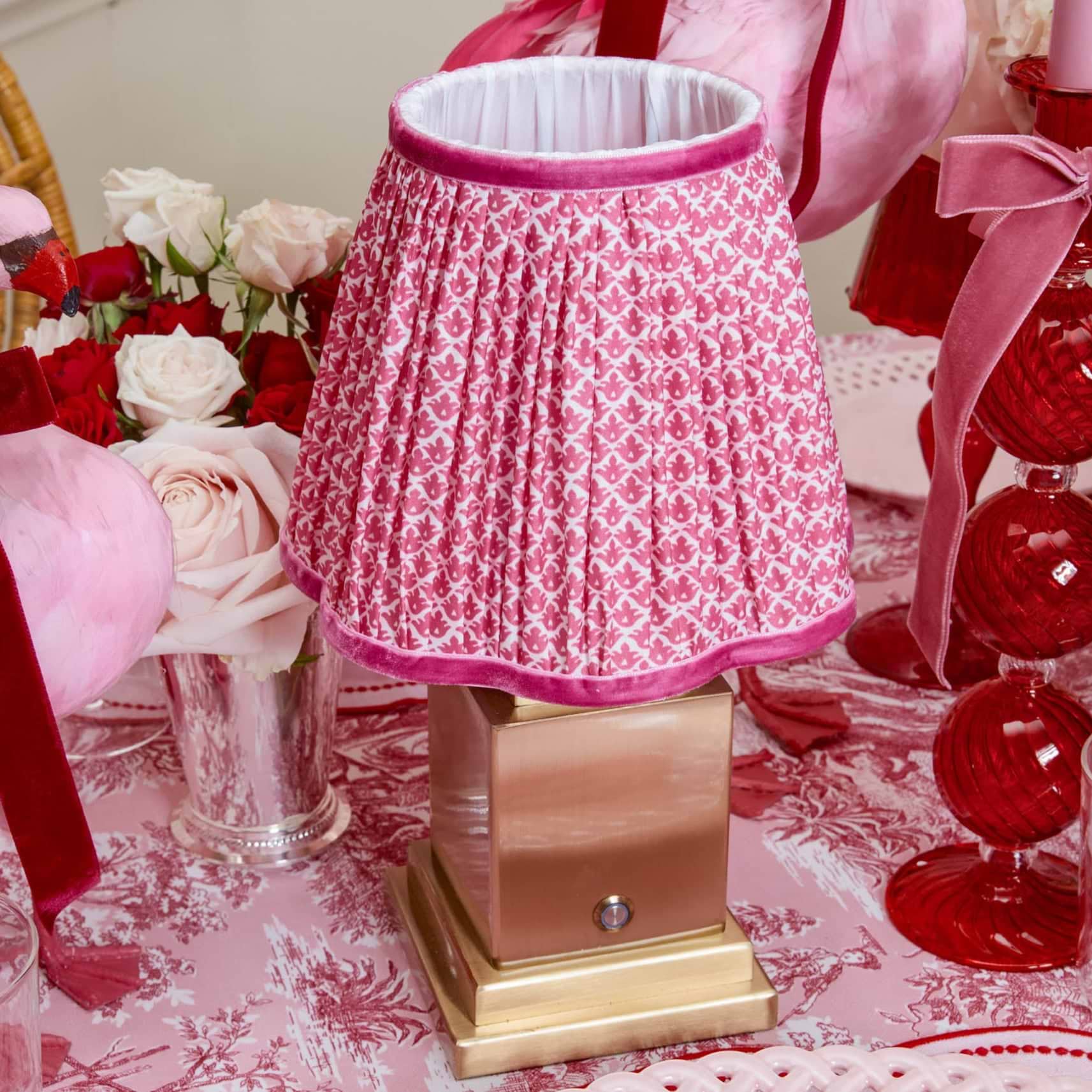 Raspberry Lotus Lampshade (18cm)
