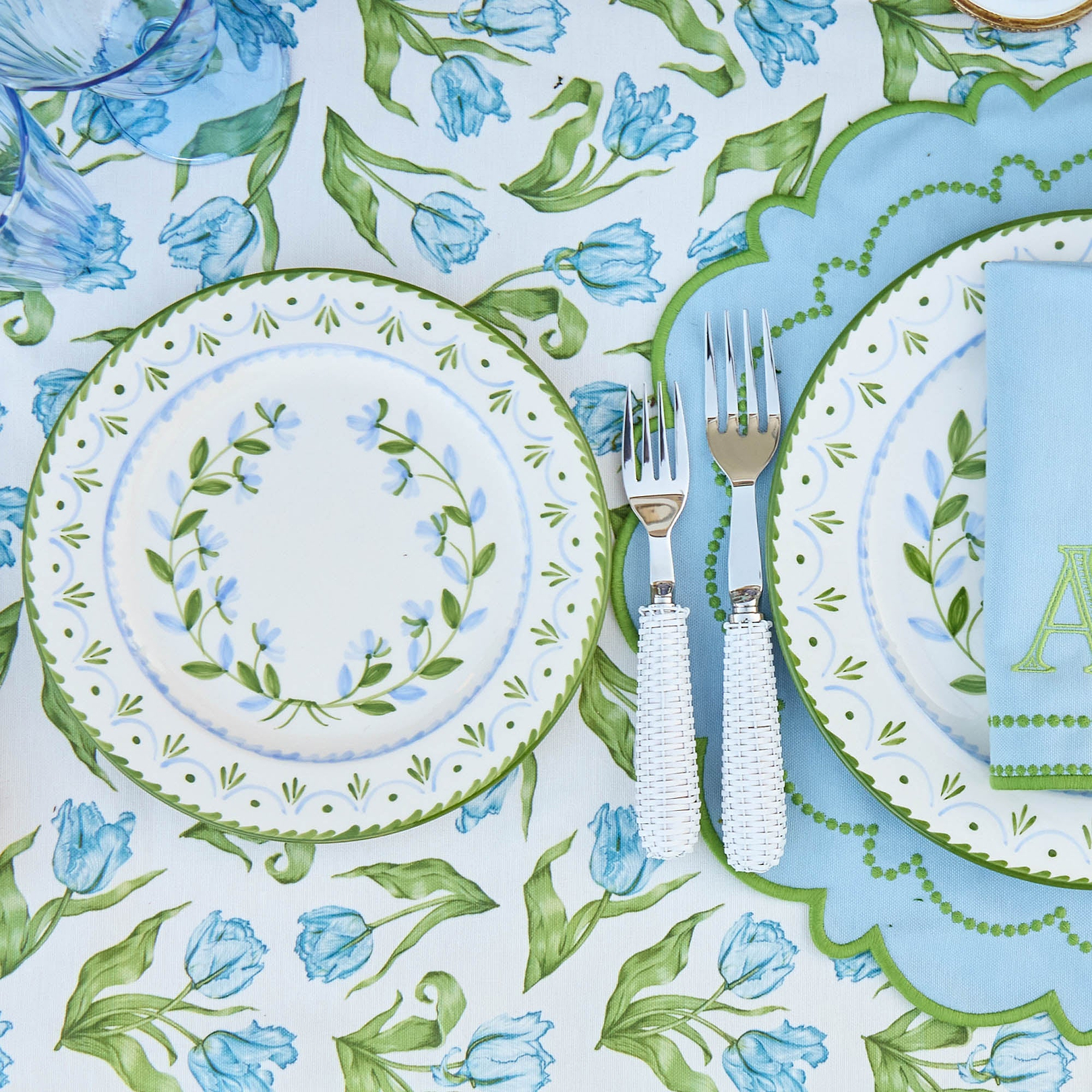 Josephine Green & Blue Starter Plate