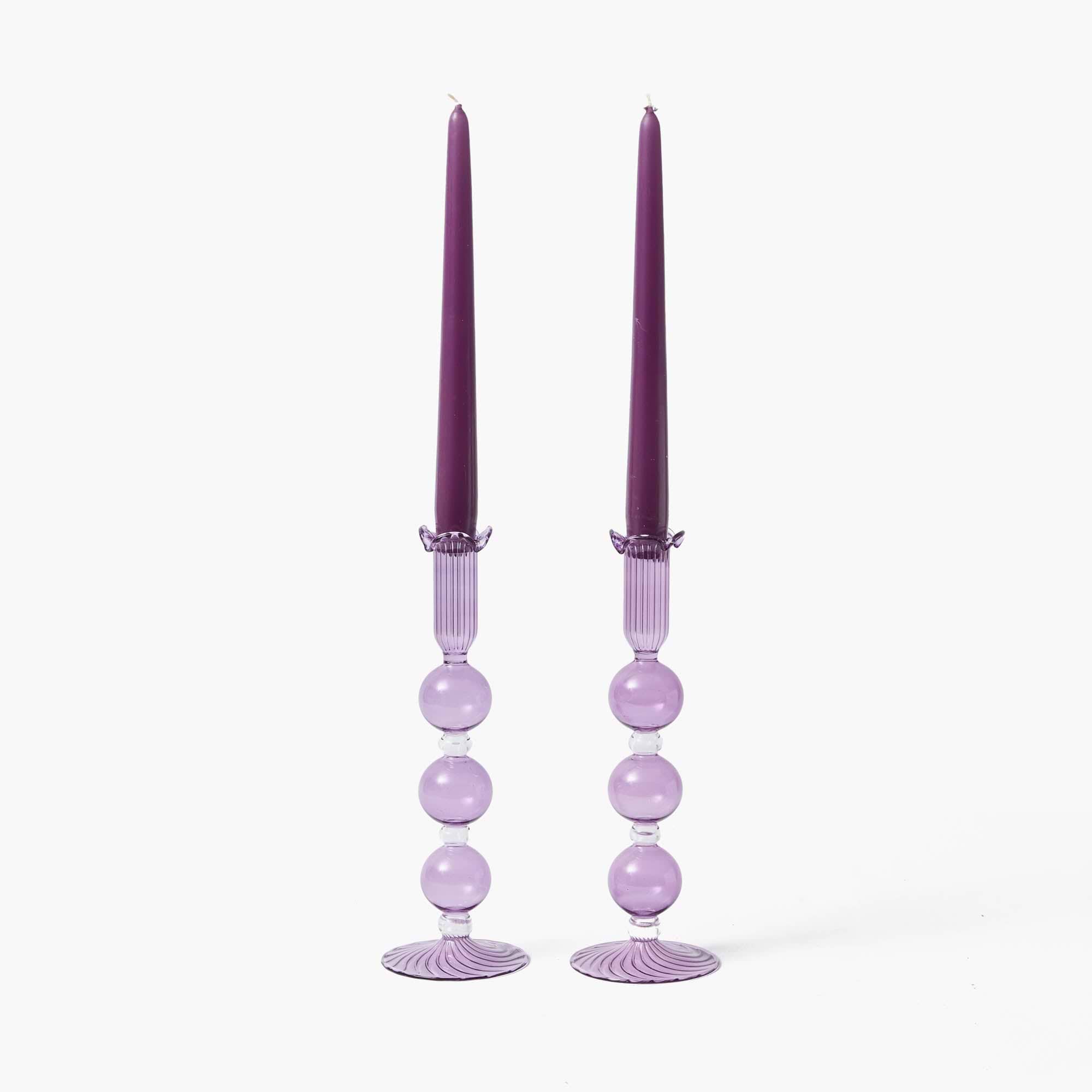 Purple Candles (Set of 8)