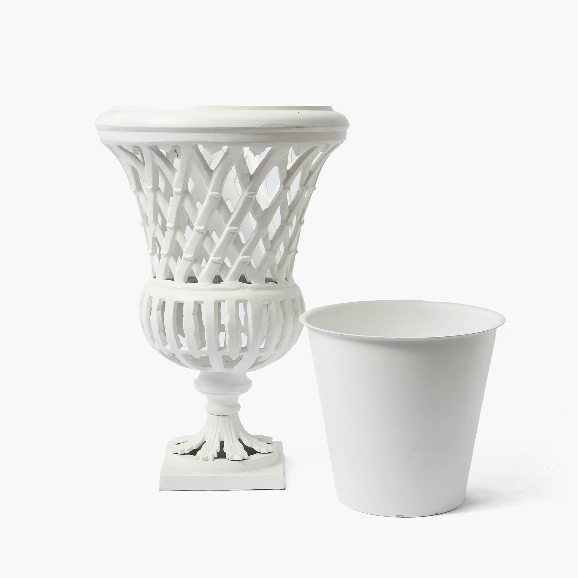 Adelaide White Lattice Urn
