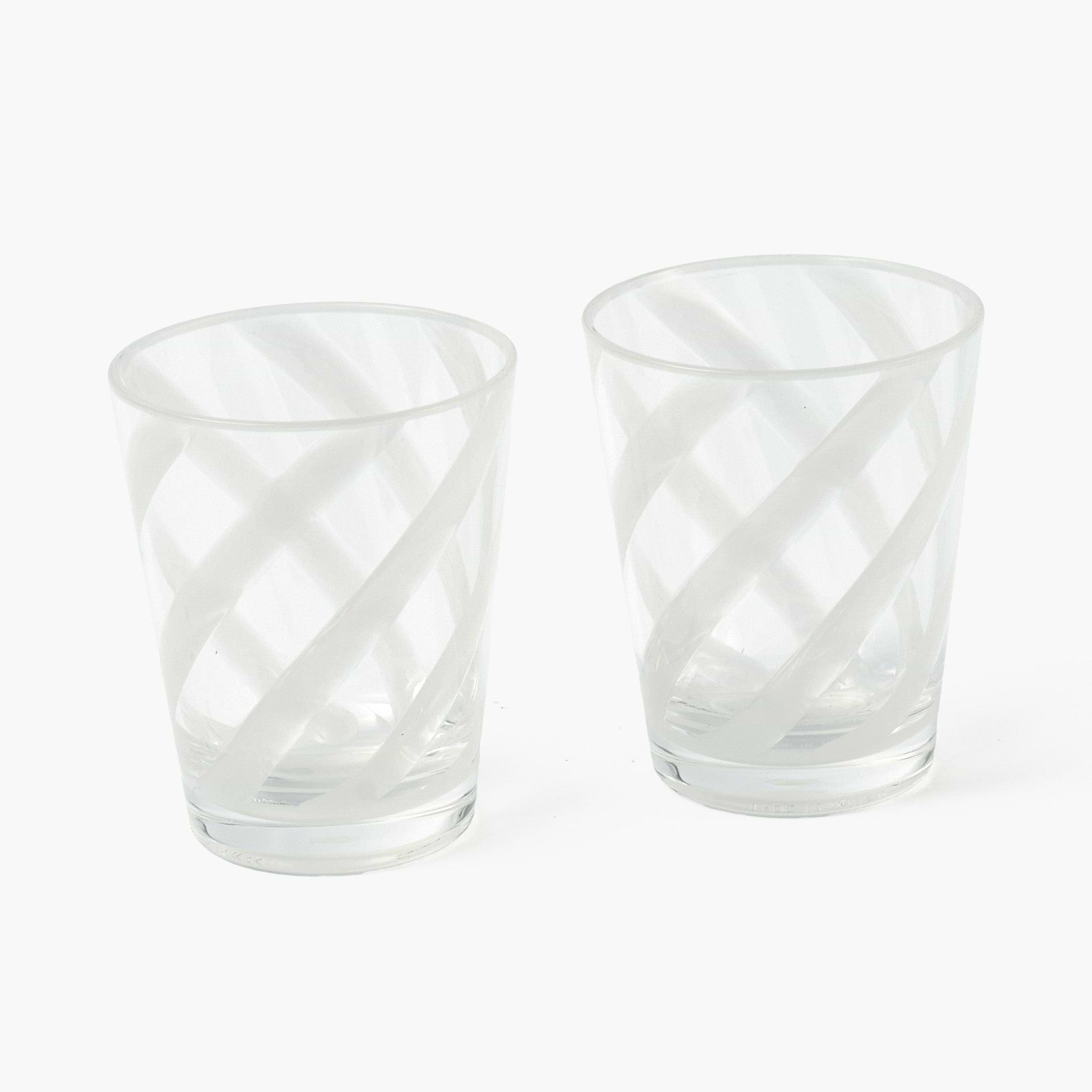 White Swirl Outdoor Glasses (Set of 6)