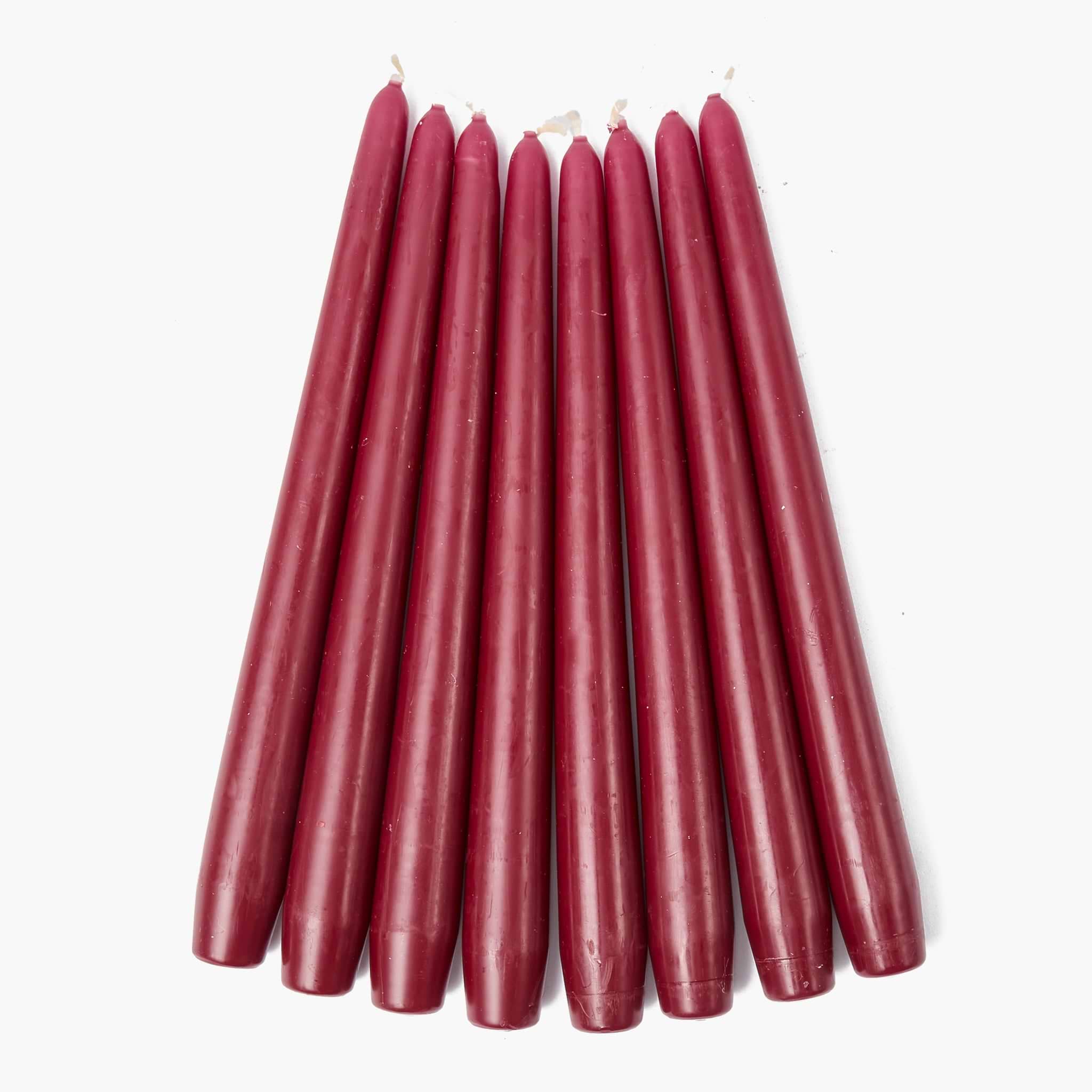 Burgundy Candles (Set of 8)