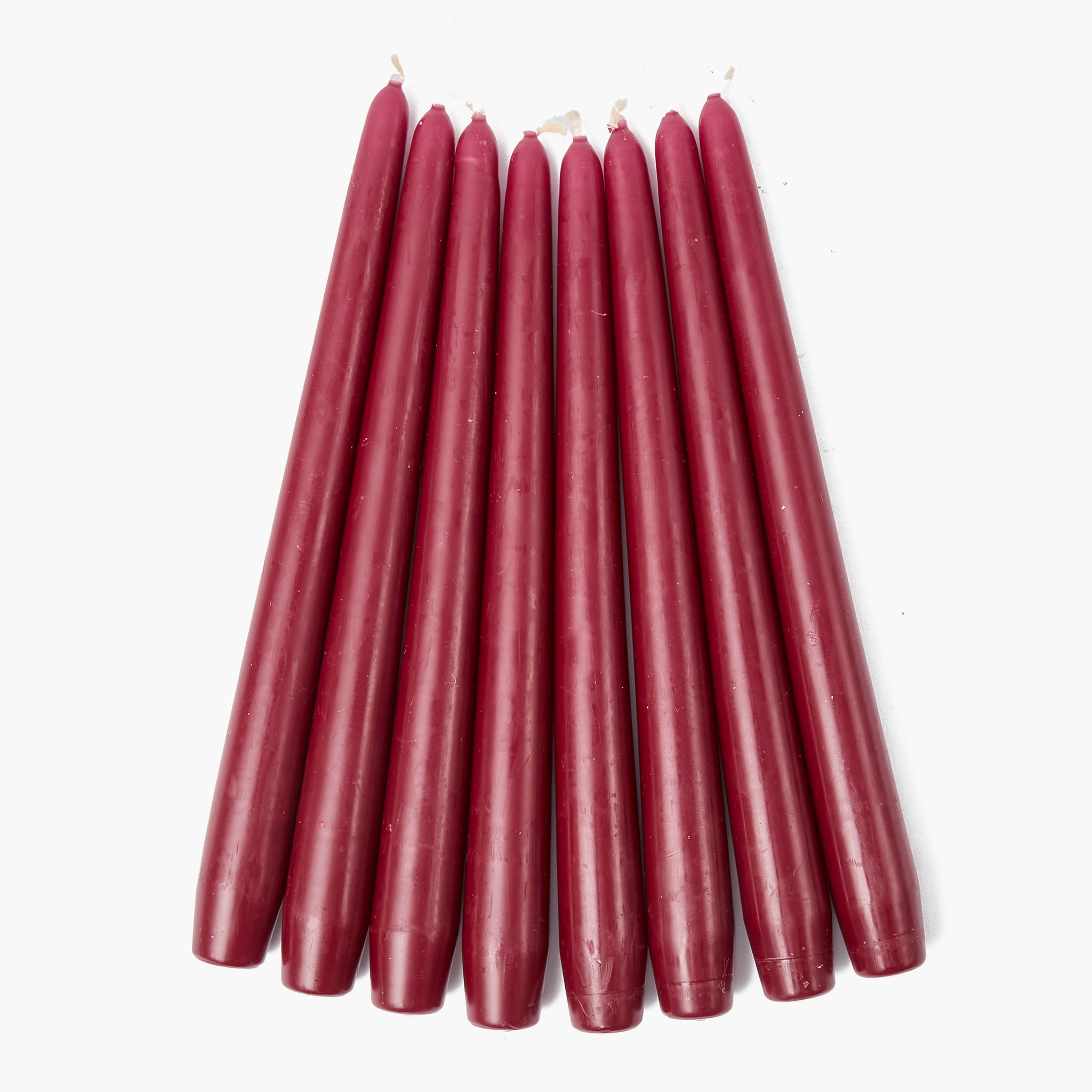 Burgundy Candles (Set of 8)