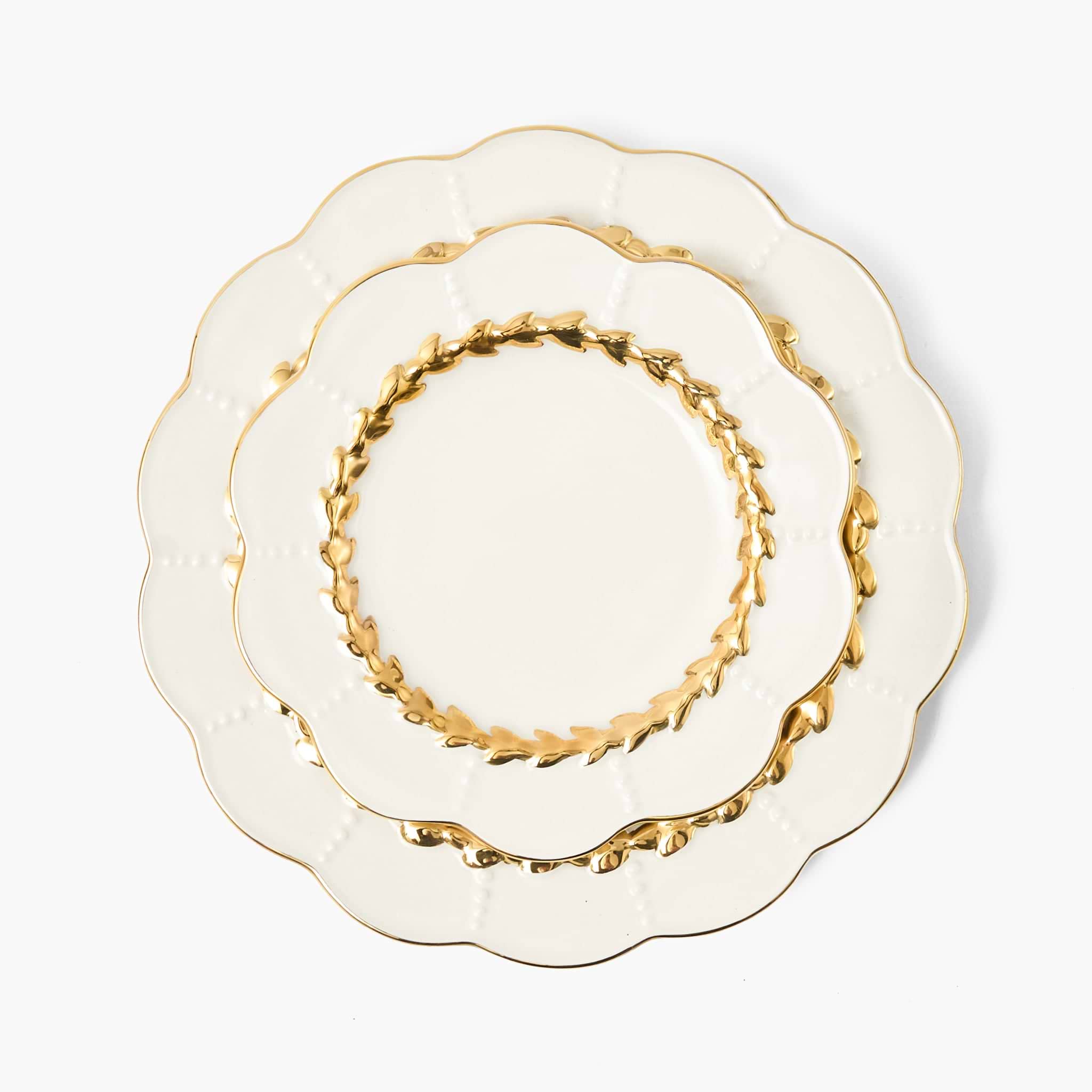 Gold Laurel Dinner Plate