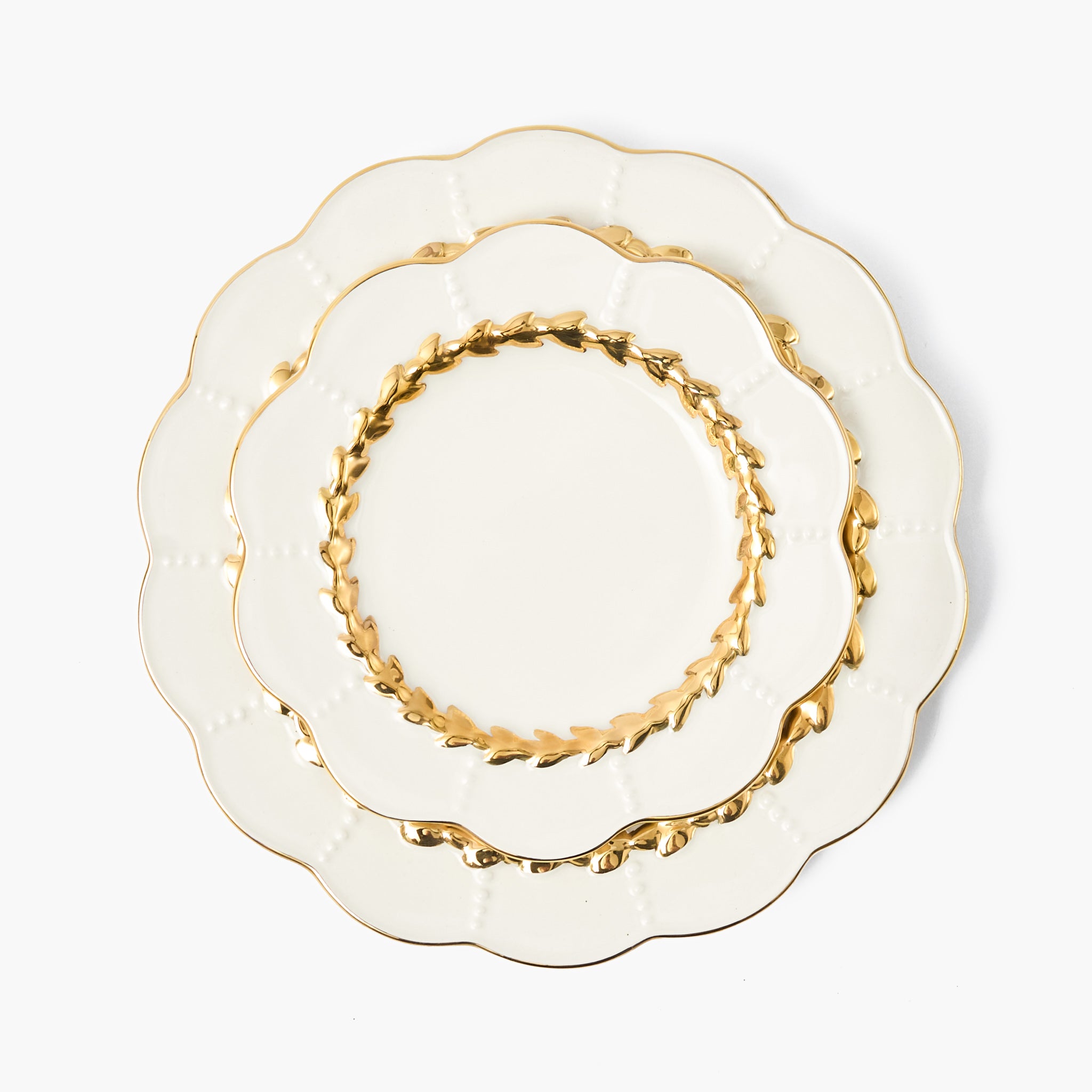 Gold Laurel Dinner Plate