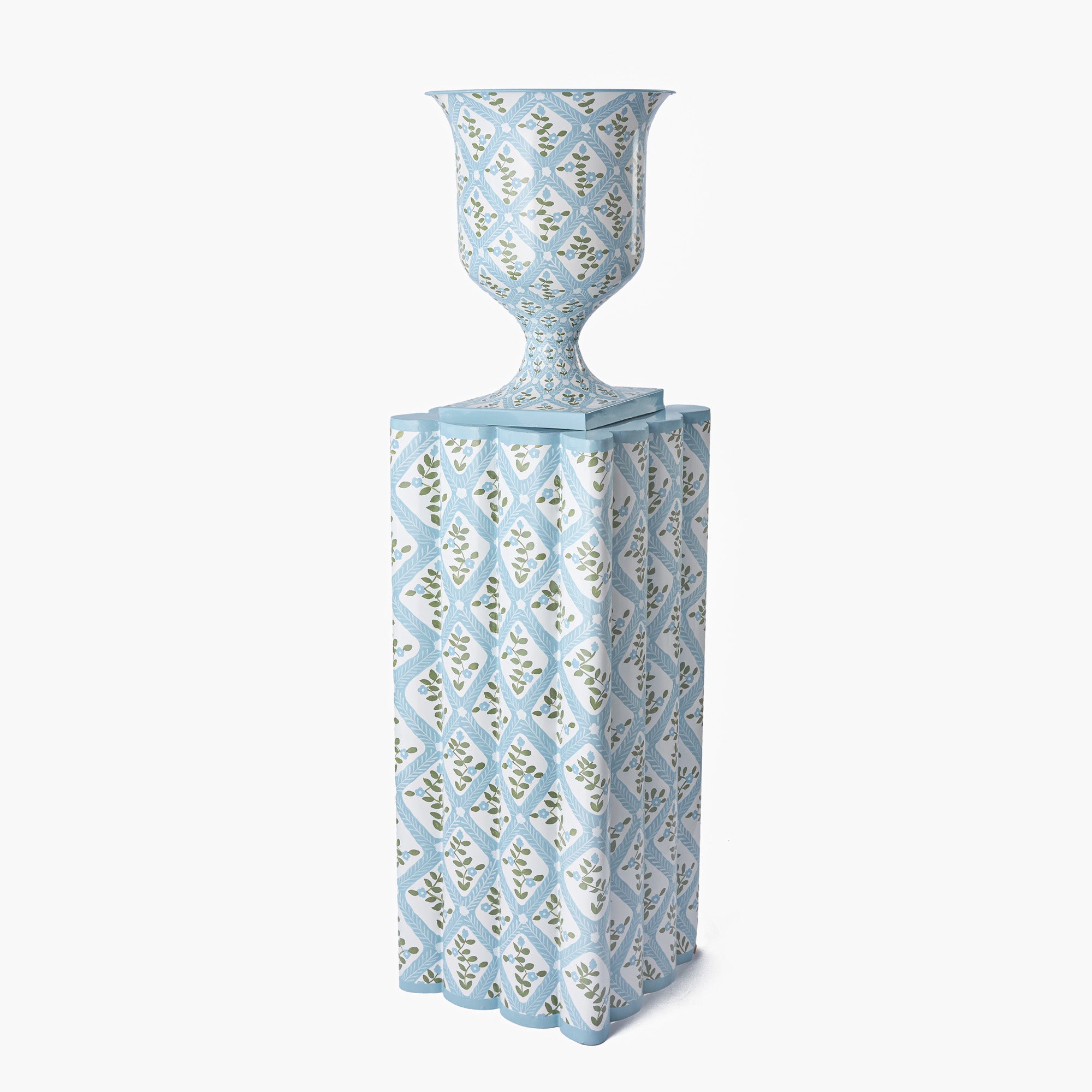 Blue-floral-trellis-pedestal-for-maximalist-living-room-ideas.jpg