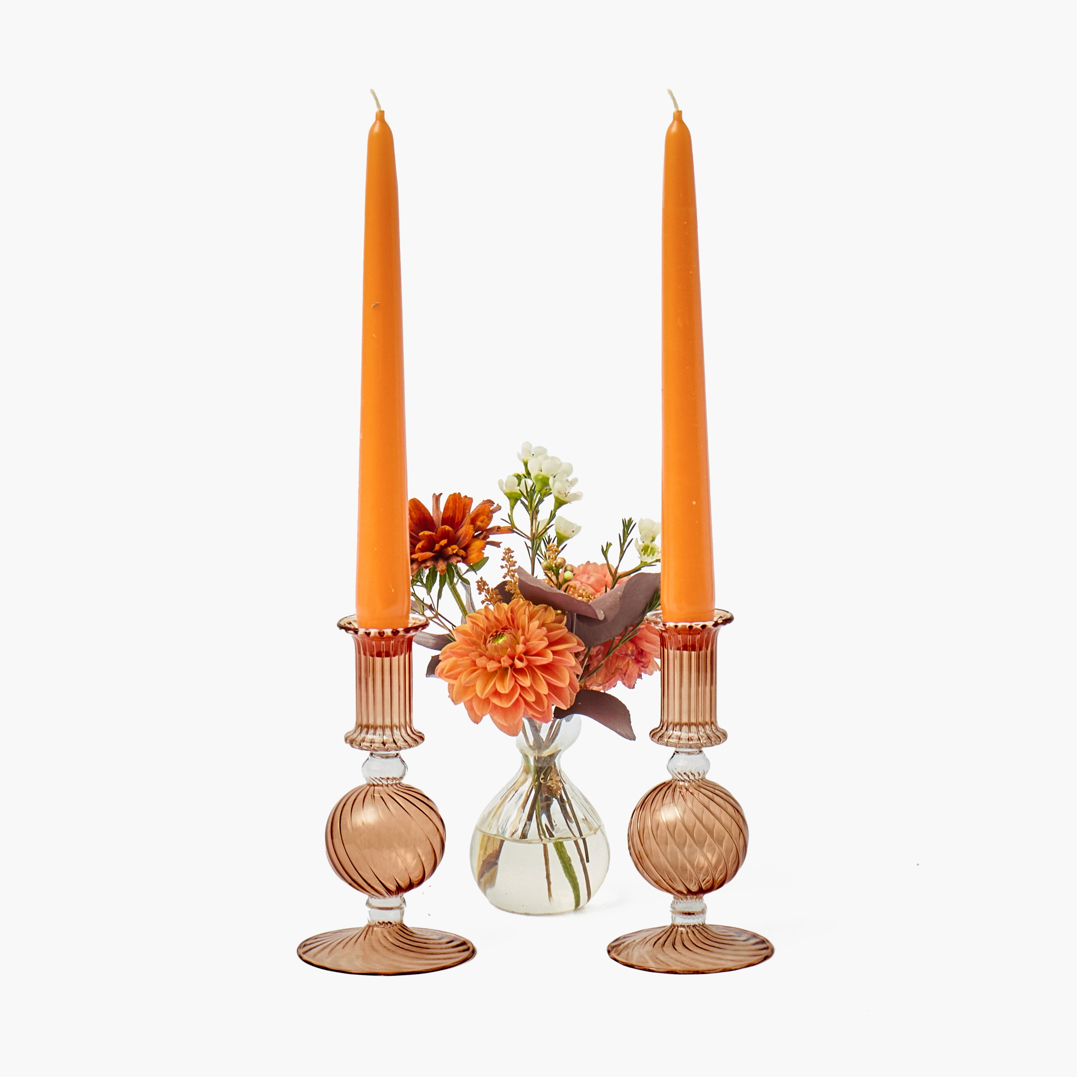 Chestnut Camille Candle Set (Orange)